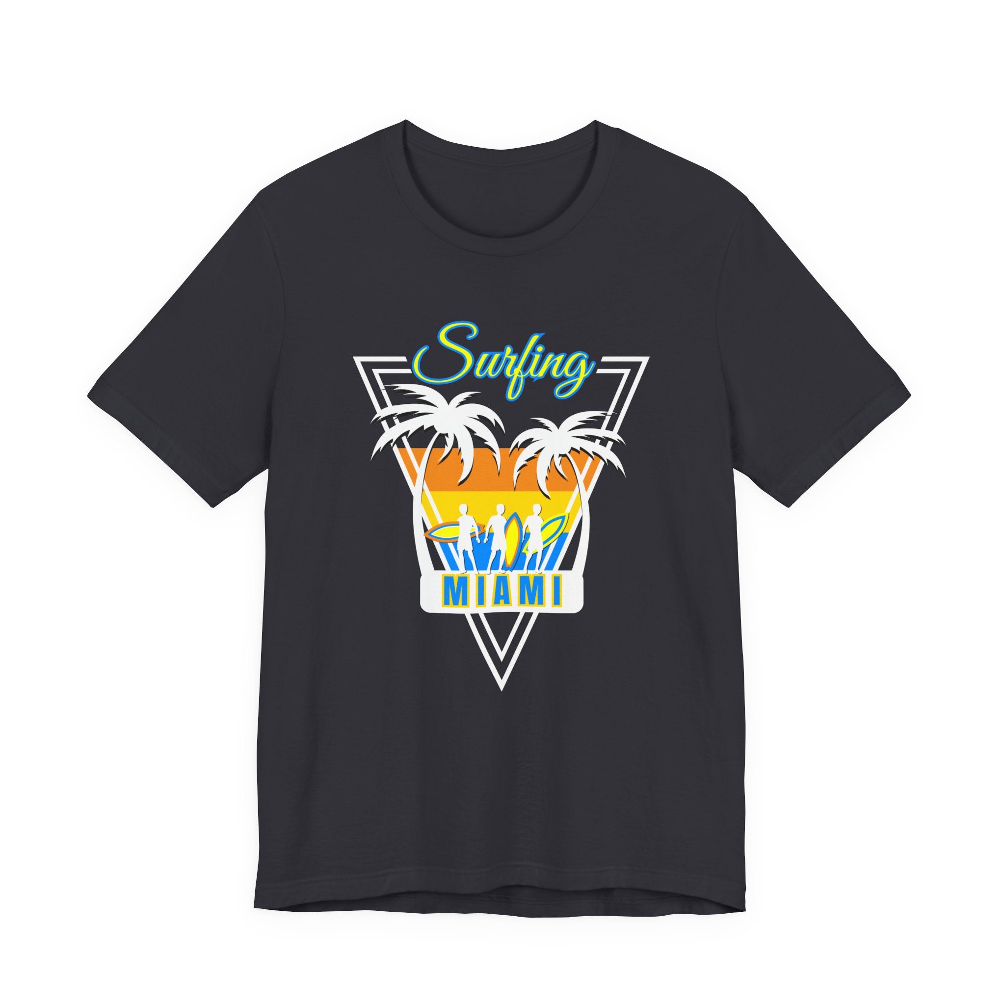 Miami Surfing Unisex Tee - Vibrant Beach Vibes for Summer Fun