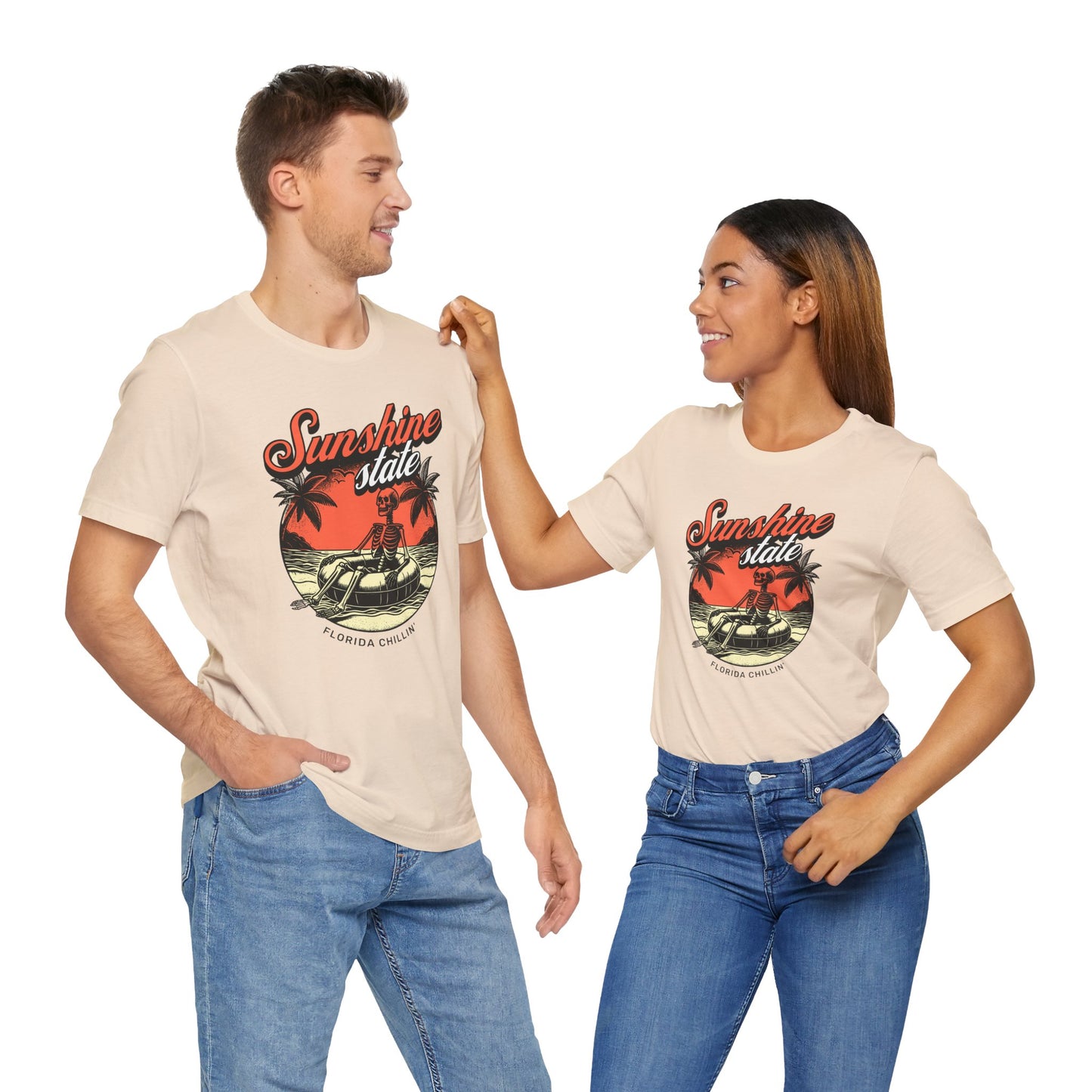 Sunshine State Tee, Florida Chillin' Vintage Shirt, Summer Casual Wear, Beach Vacation Top, Unisex Graphic T-Shirt
