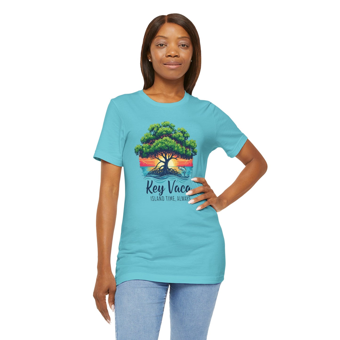 FLORIDA KEYS COLLECTION Key Vaca Sunset Design, Casual Summer Apparel, Unisex Graphic T-Shirt, Beachwear