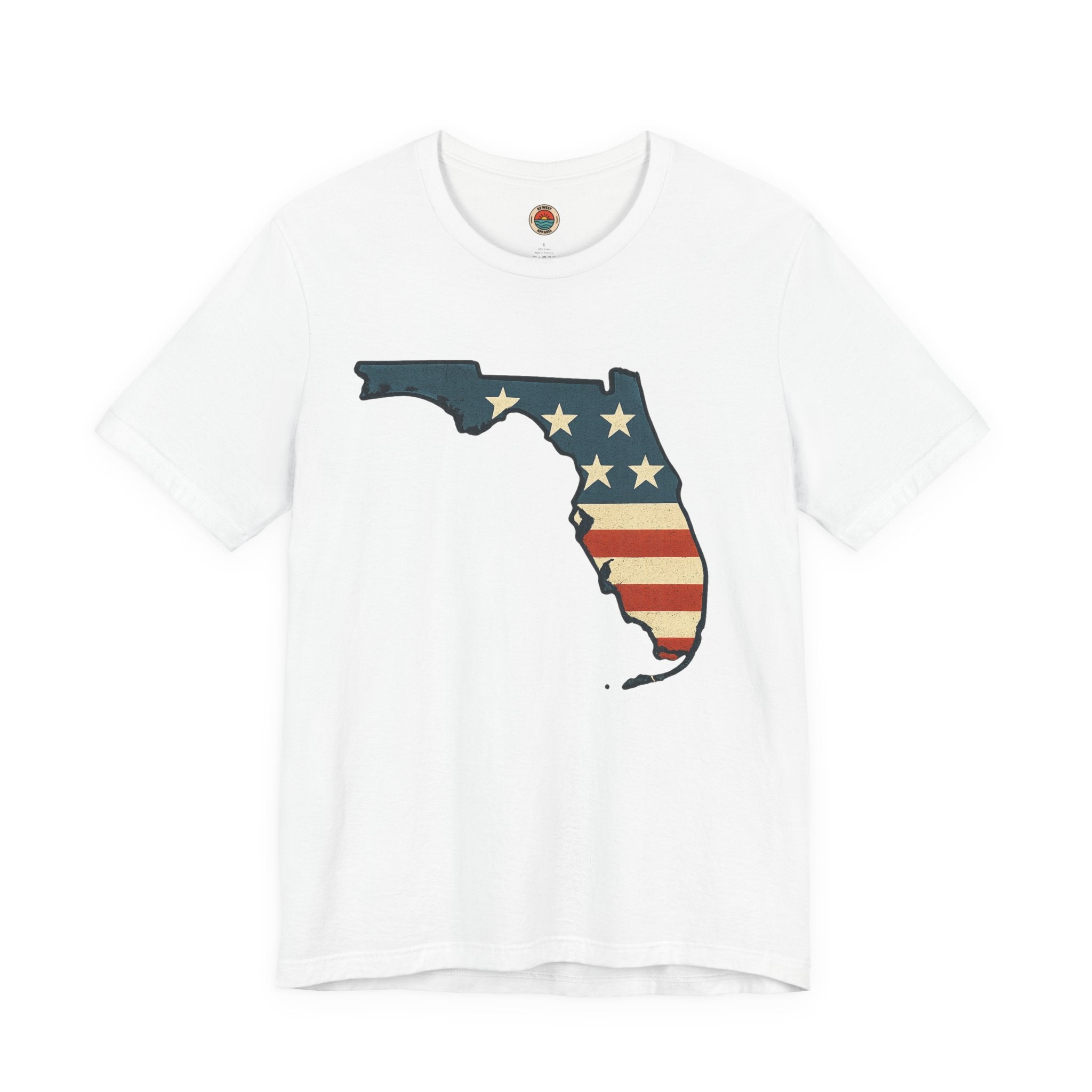 Florida Flag Graphic Tee | Unisex Jersey Short Sleeve Shirt | Patriotic Apparel