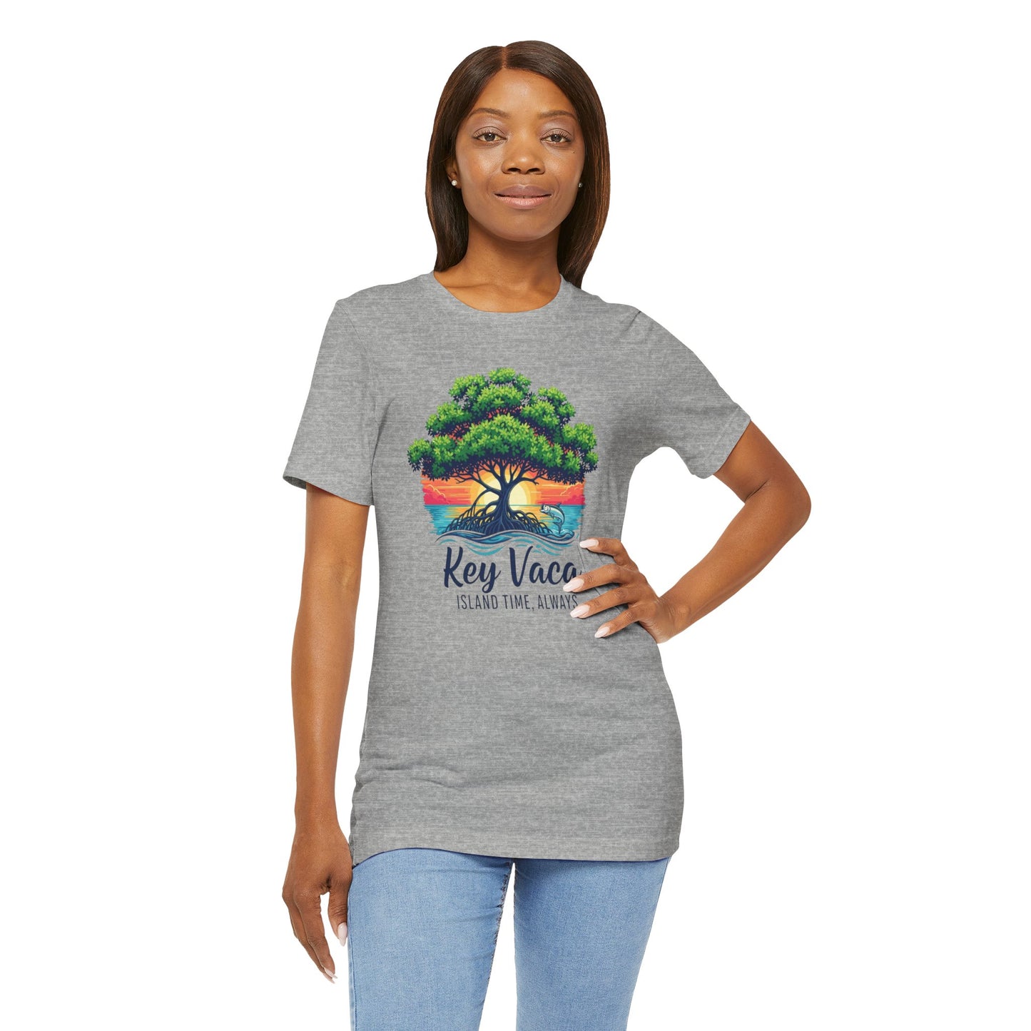 FLORIDA KEYS COLLECTION Key Vaca Sunset Design, Casual Summer Apparel, Unisex Graphic T-Shirt, Beachwear