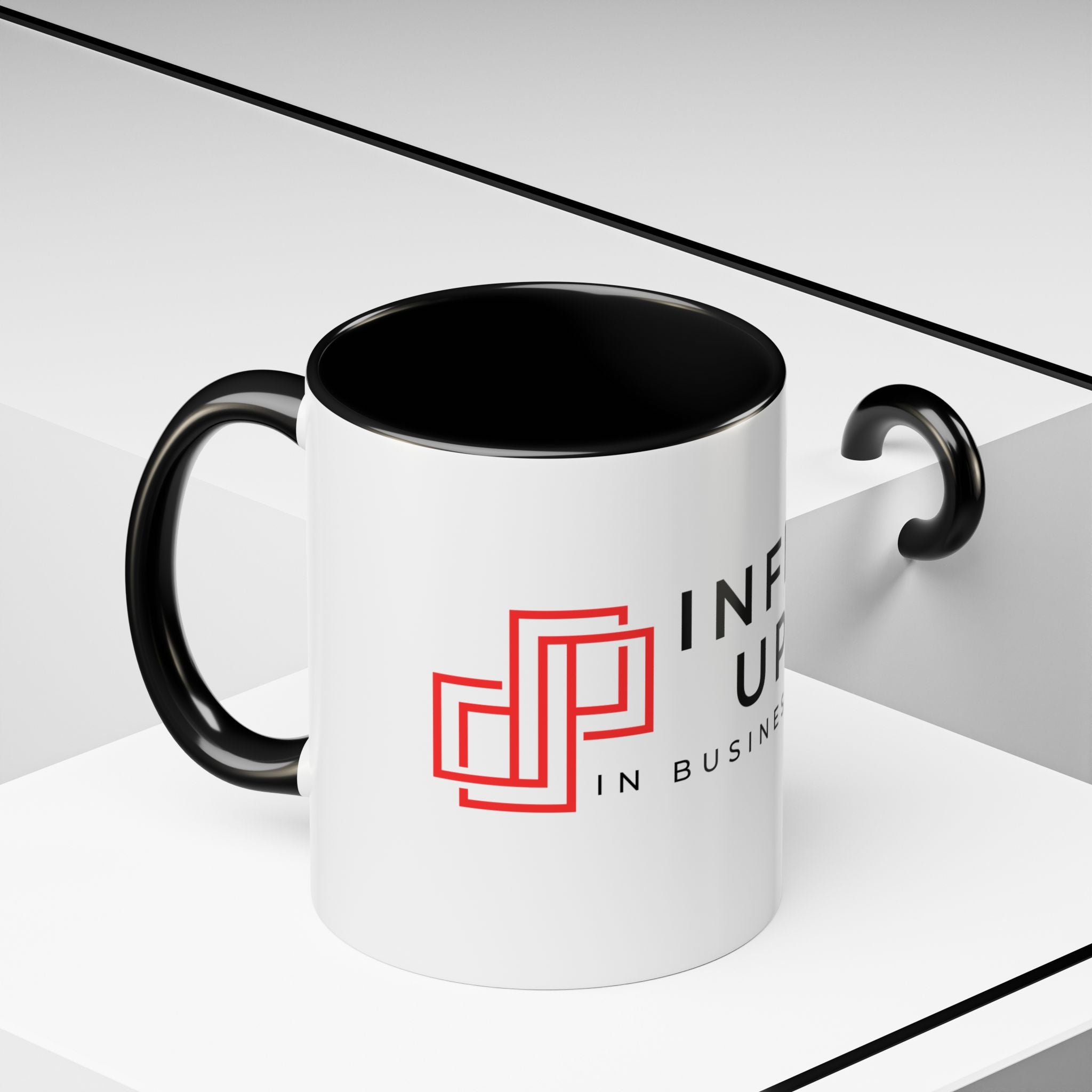 Infinity Upside™ Branded Accent Coffee Mug – Logo Coffee Cup (11/15oz)