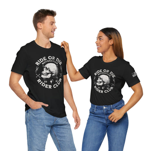 Ride or Die Motorcycle Club Tee, Unisex Graphic Shirt for Bikers, Casual Wear