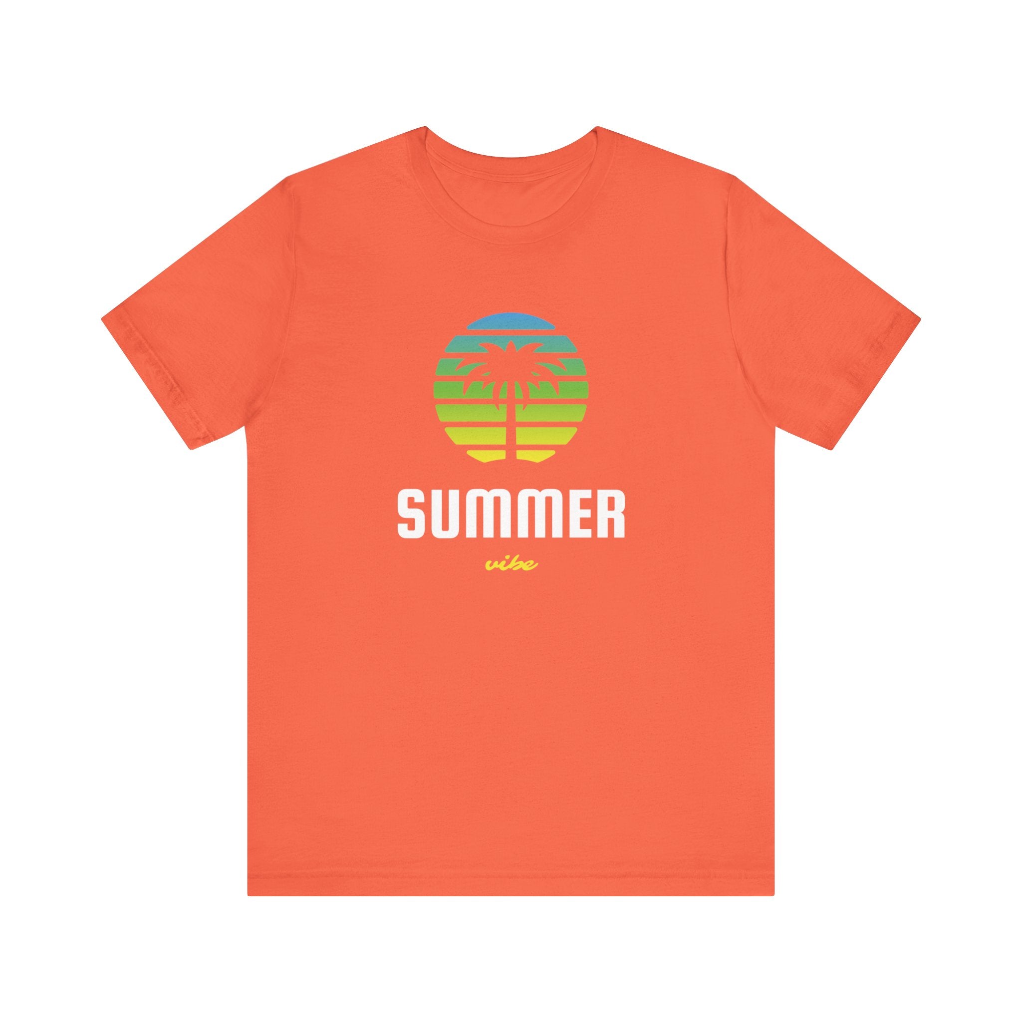 Summer Vibe Unisex Jersey Tee - Retro Palm Tree Graphic Shirt
