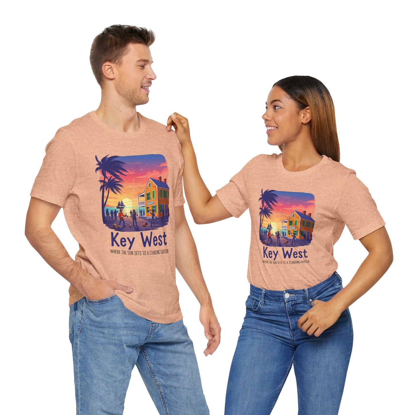 FLORIDA KEYS COLLECTION Key West Sunset Tee - Unisex Jersey Short Sleeve T-Shirt, Beach Relaxation