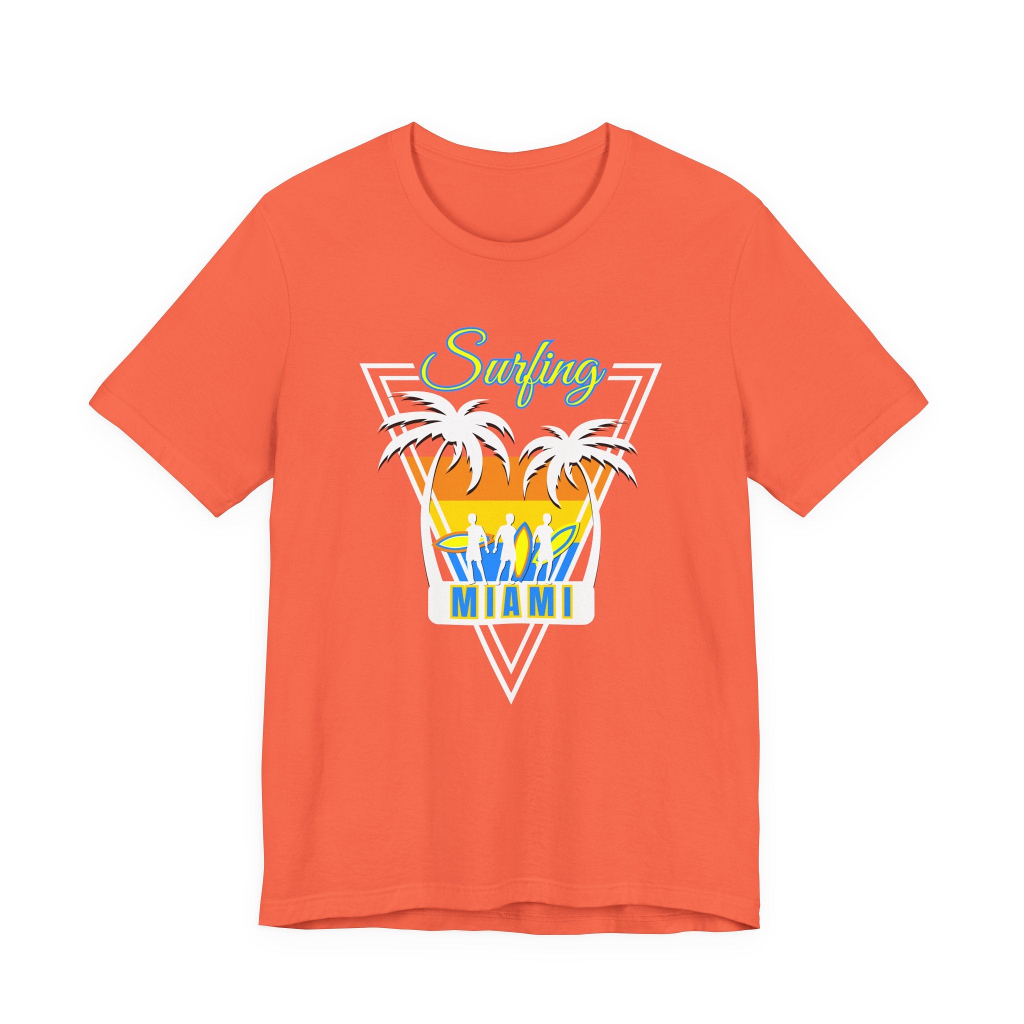 Miami Surfing Unisex Tee - Vibrant Beach Vibes for Summer Fun