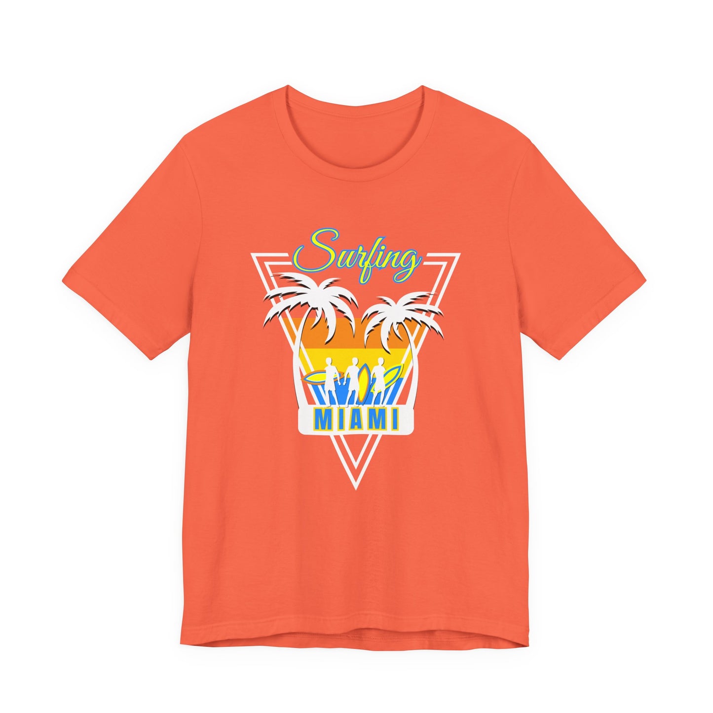 Miami Surfing Unisex Tee - Vibrant Beach Vibes for Summer Fun