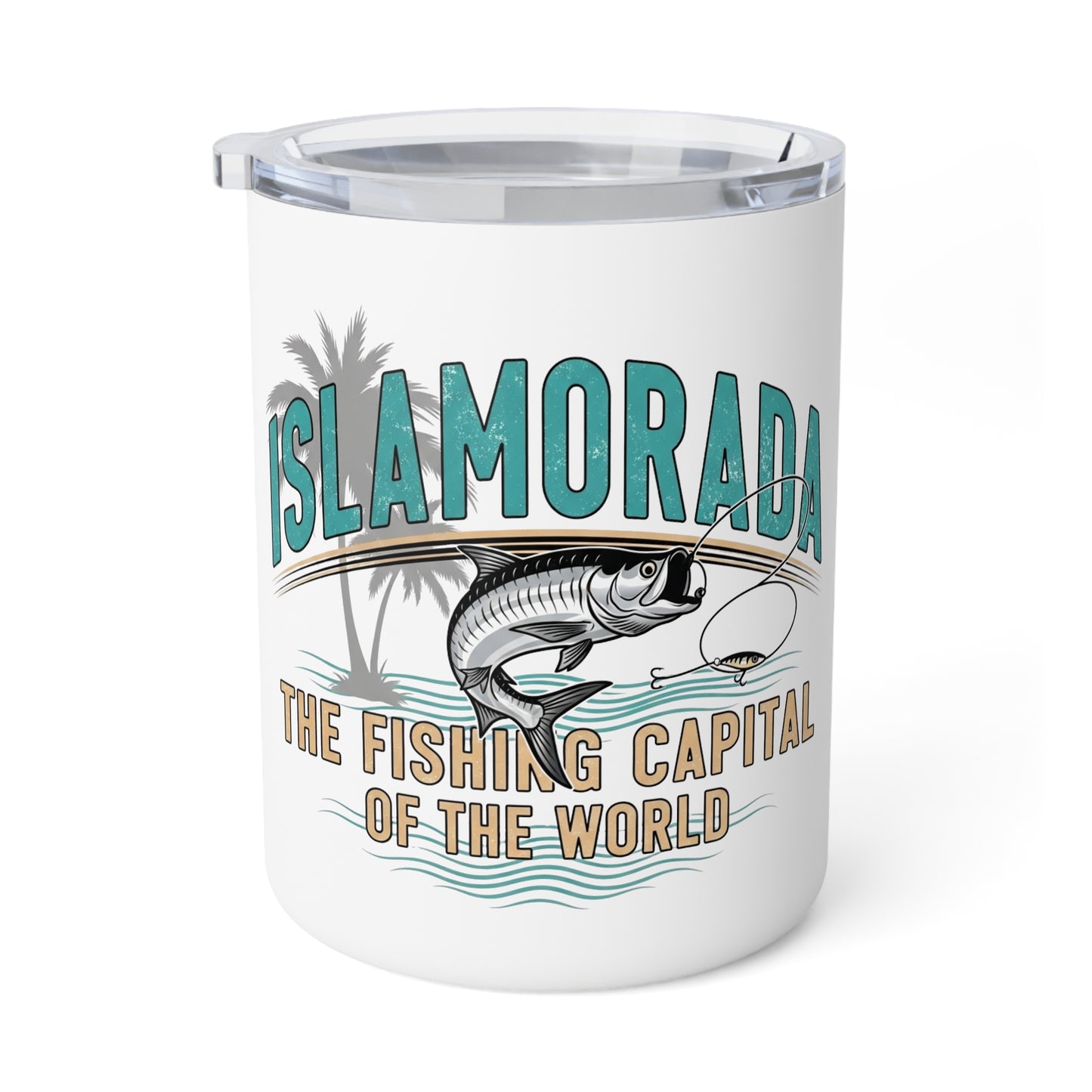 Islamorada Fishing Mug, Insulated Coffee Cup, Perfect for Fishing Lovers, Gifts for Anglers, Beach or Lakehouse Decor, 10oz Travel Mug