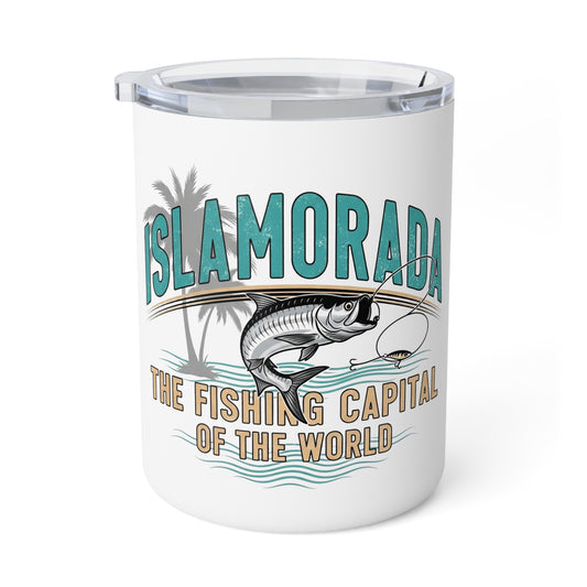 Islamorada Fishing Mug, Insulated Coffee Cup, Perfect for Fishing Lovers, Gifts for Anglers, Beach or Lakehouse Decor, 10oz Travel Mug