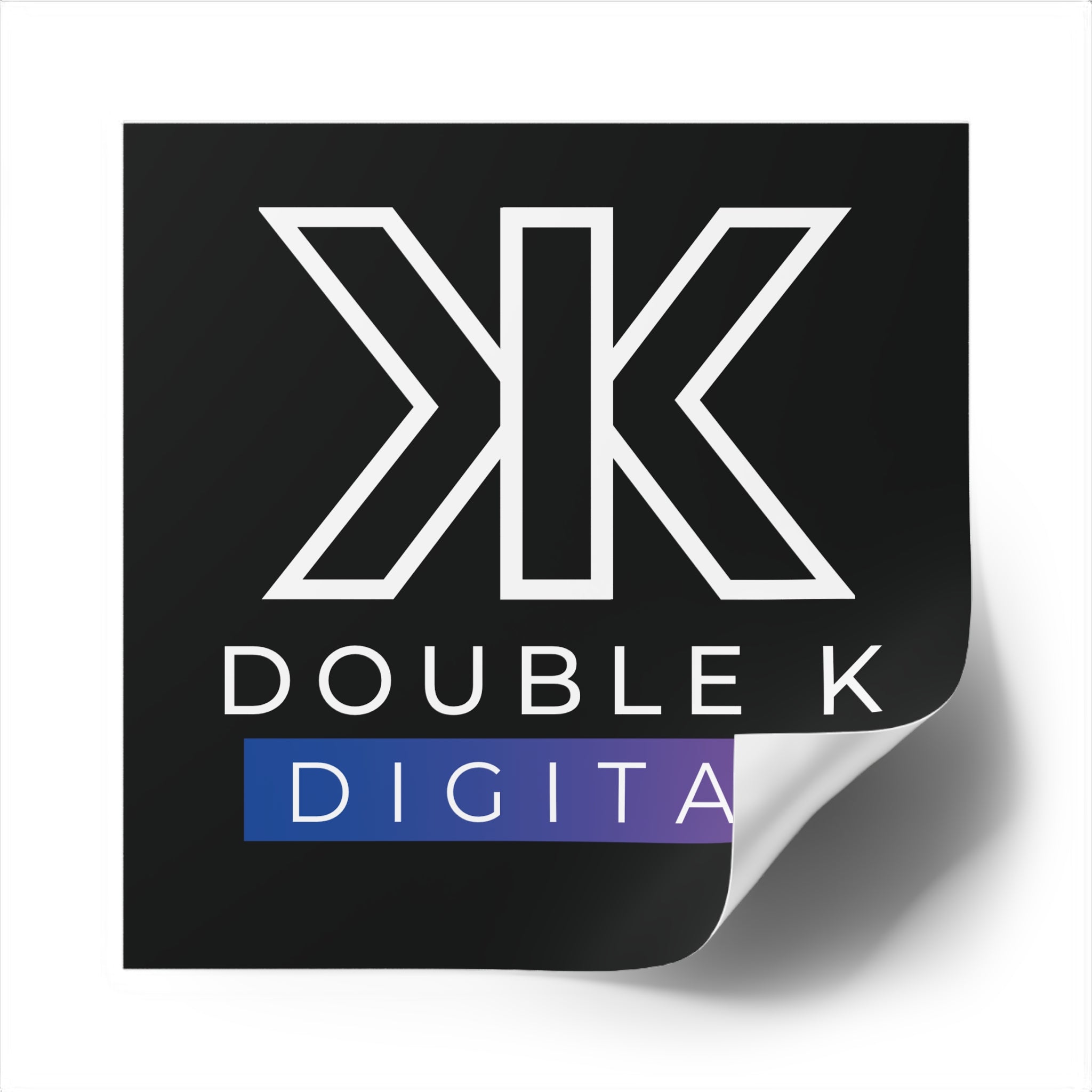 Double K Media Logo Square Sticker