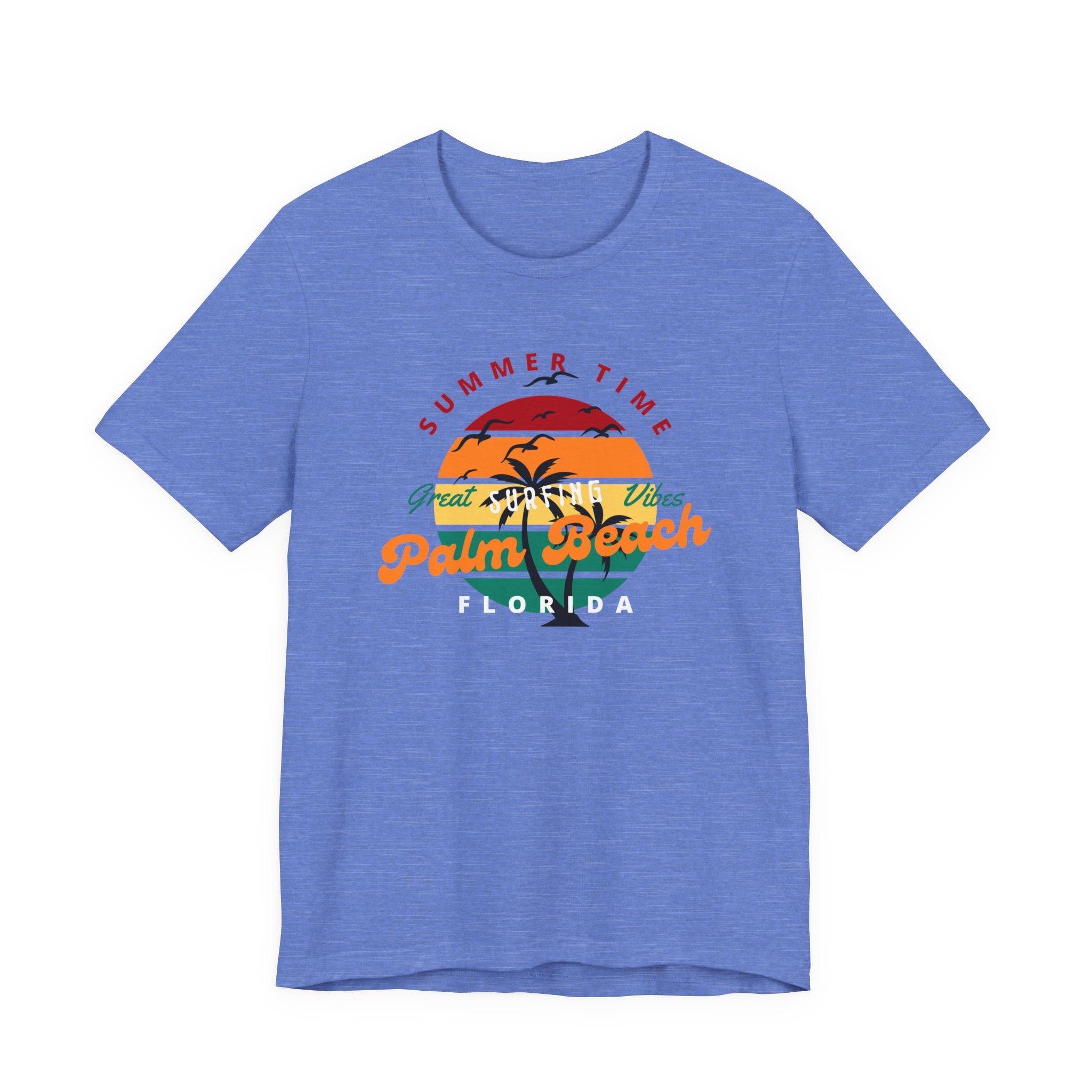 Summer Vibe Palm Beach Tee - Unisex Jersey Short Sleeve T-Shirt