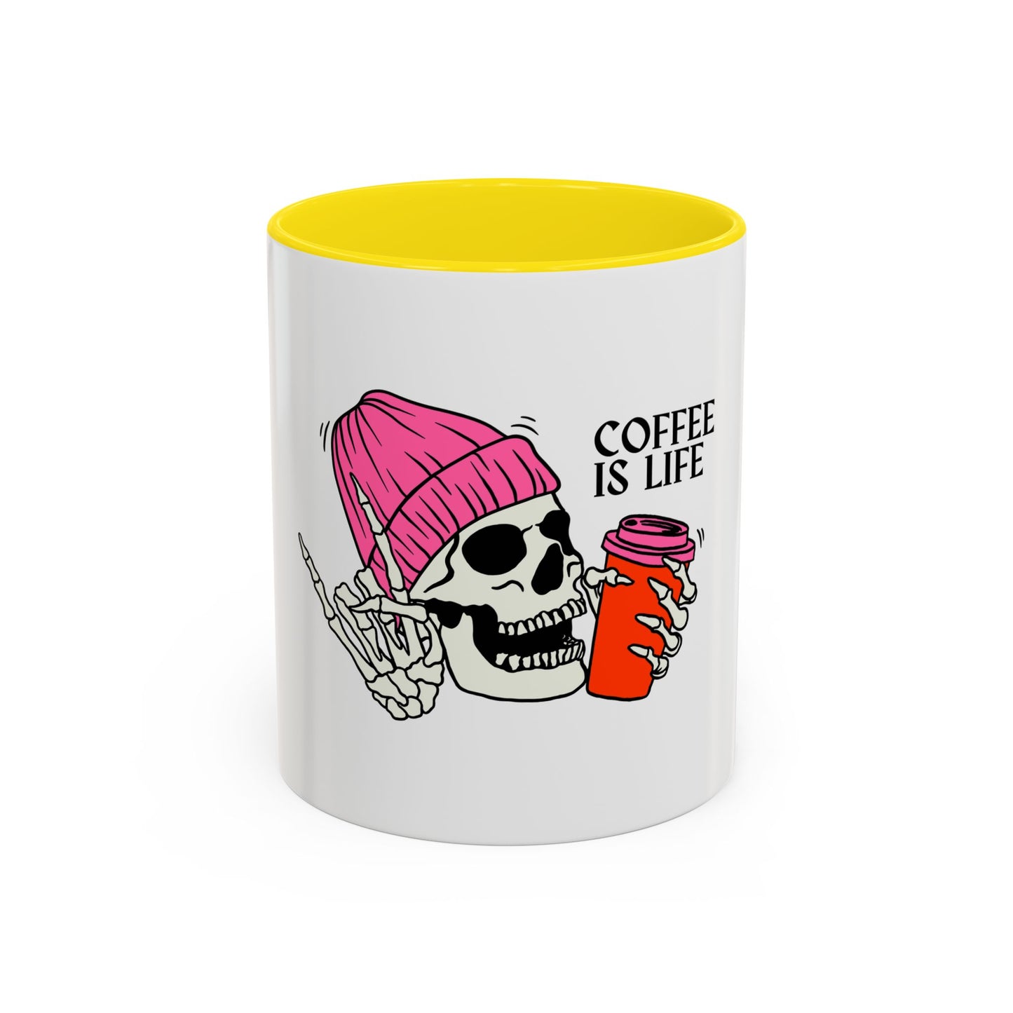 Skull Coffee Mug – "Coffee is Life" – Fun Gothic Design for Coffee Lovers