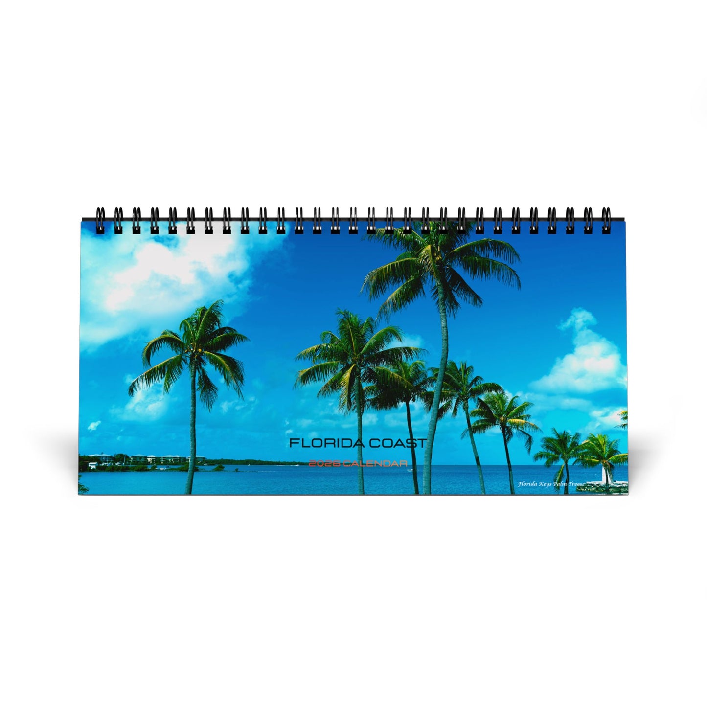 2026 Florida Coast Desktop Calendar — Scenic Palm Beach Grid Planner
