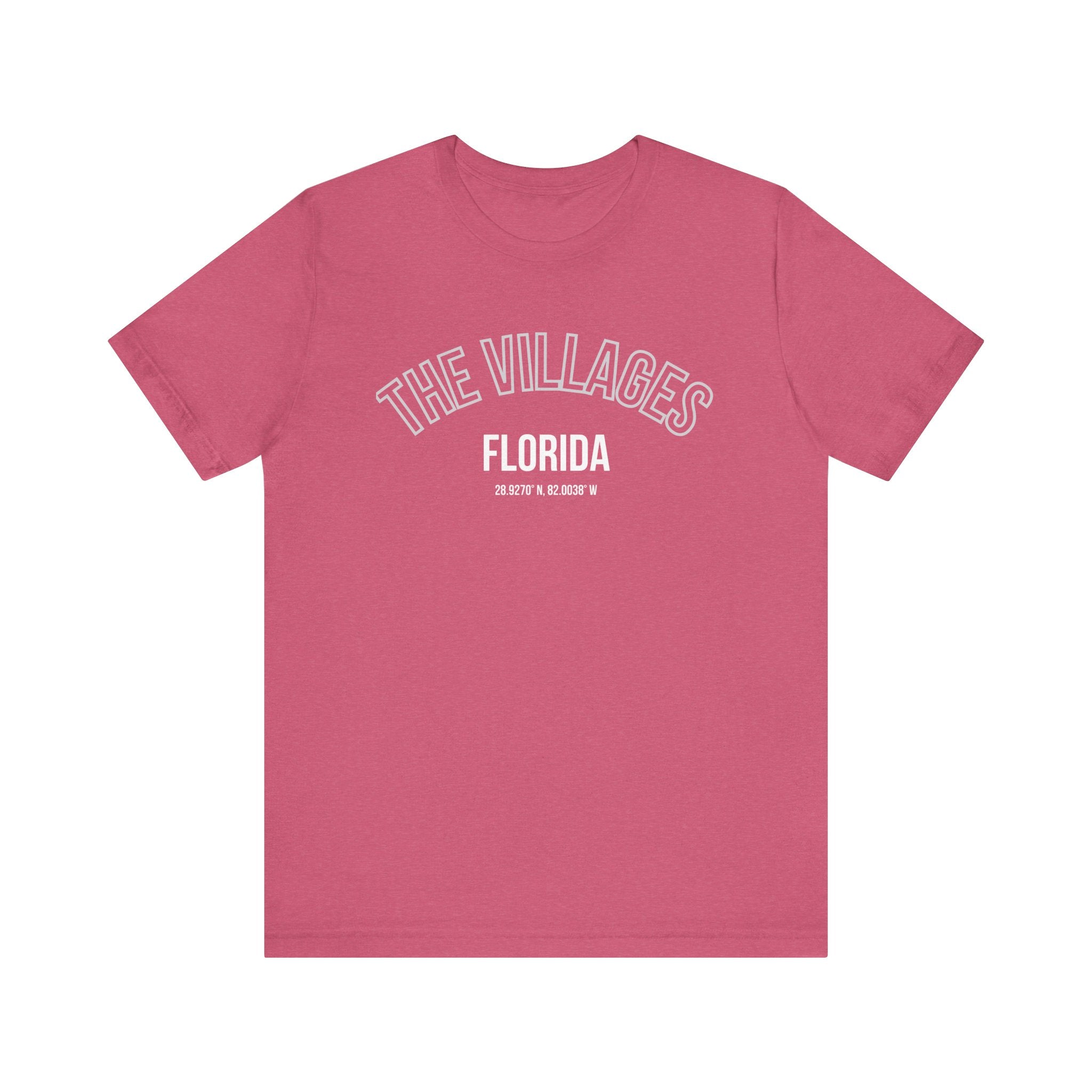 The Villages Florida Unisex Short Sleeve Tee - Trendy Orange T-Shirt