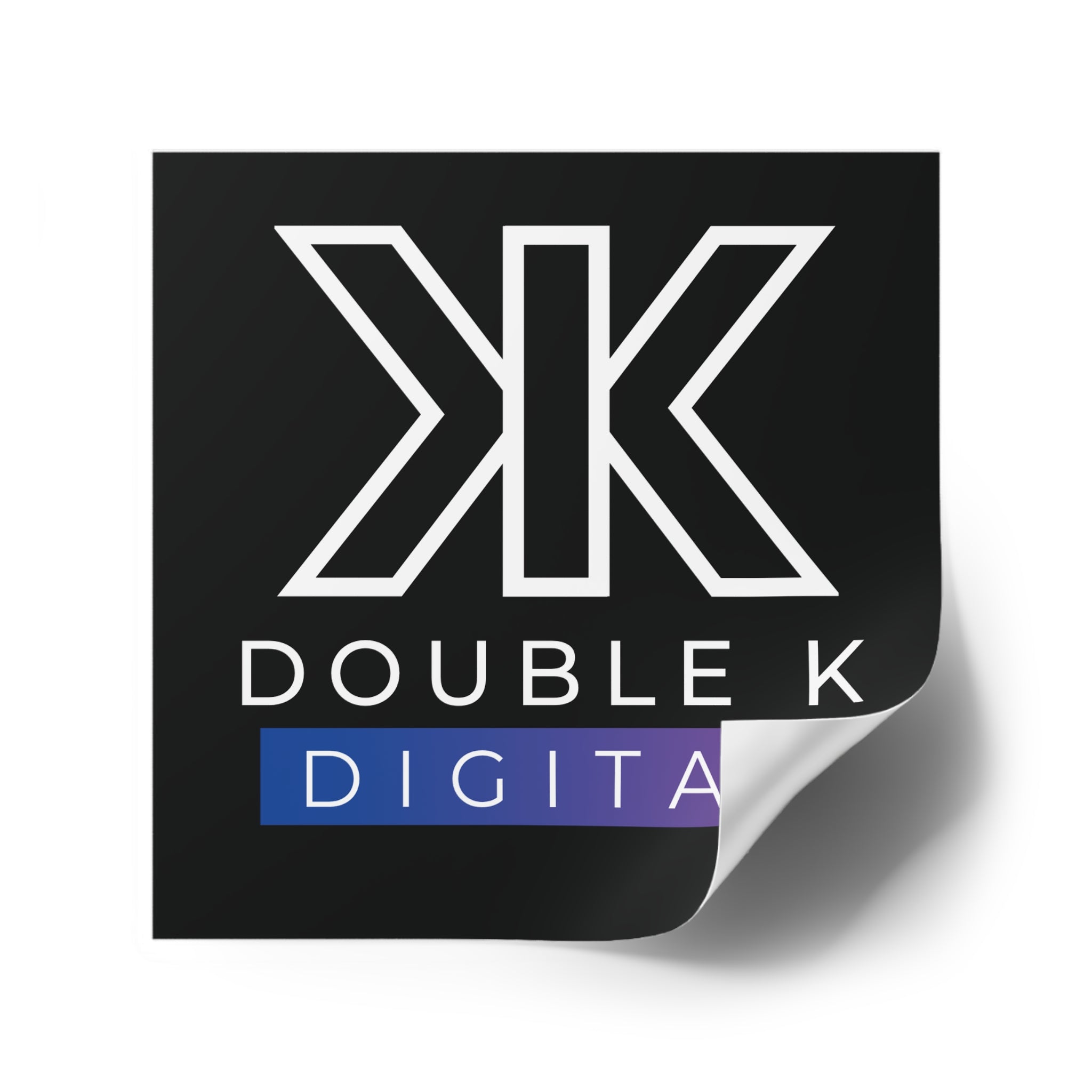 Double K Media Logo Square Sticker