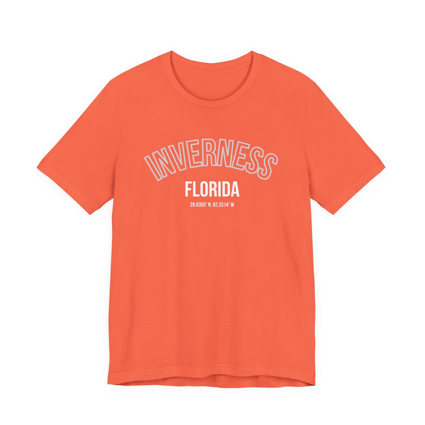 Inverness Florida Unisex Jersey Tee - Casual Coral Graphic Shirt