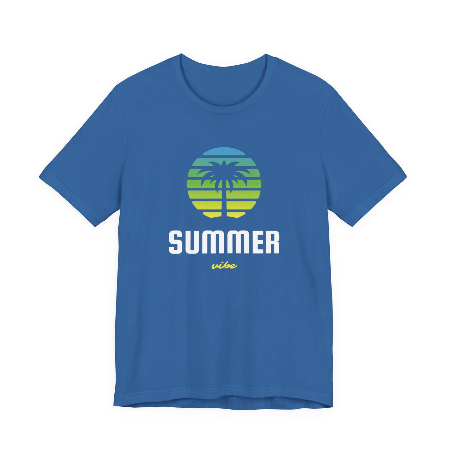 Summer Vibe Unisex Jersey Tee - Retro Palm Tree Graphic Shirt