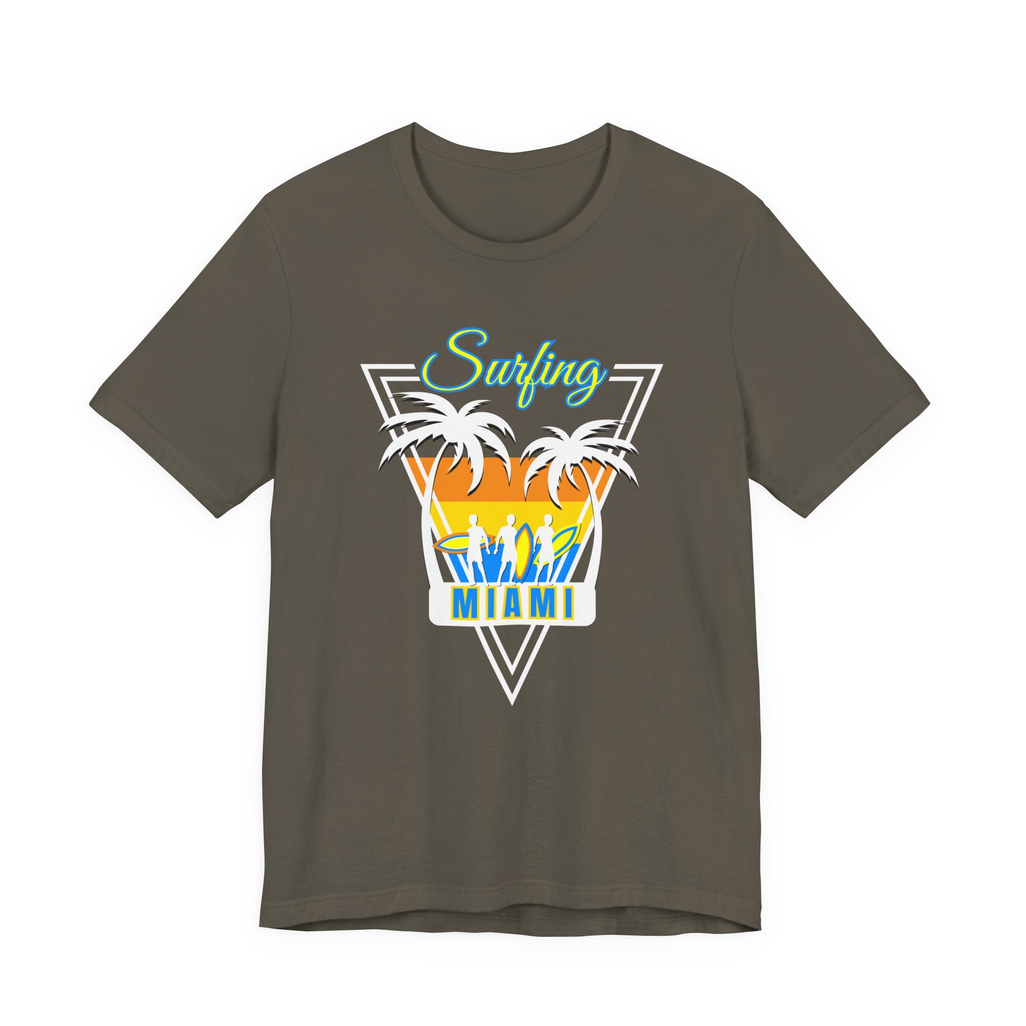 Miami Surfing Unisex Tee - Vibrant Beach Vibes for Summer Fun
