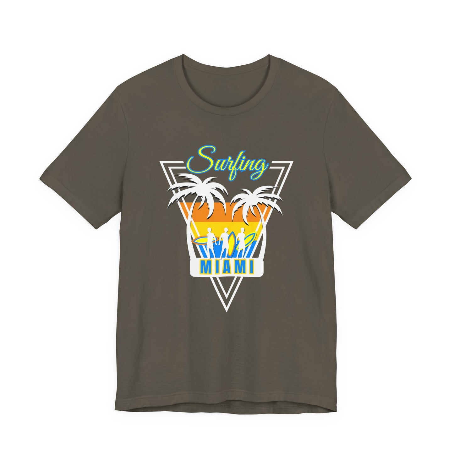 Miami Surfing Unisex Tee - Vibrant Beach Vibes for Summer Fun