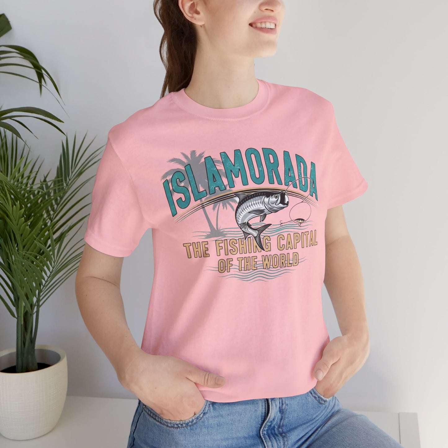 FLORIDA KEYS COLLECTION Islamorada Fishing Capital Tee, Unisex Fishing Shirt, Casual Beach Wear, Summer Vacation Top, Gift for Anglers