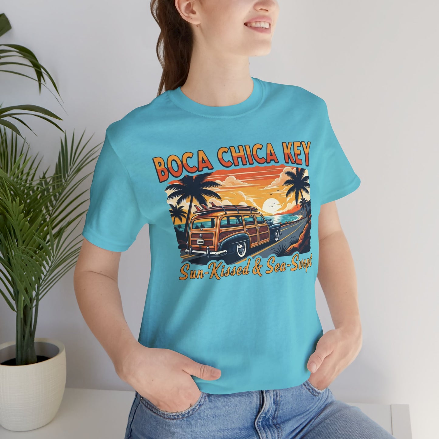 FLORIDA KEYS COLLECTION Boca Chica Key Vintage Tee - Sun-Kissed & Sea-Swept, Unisex Summer Shirt