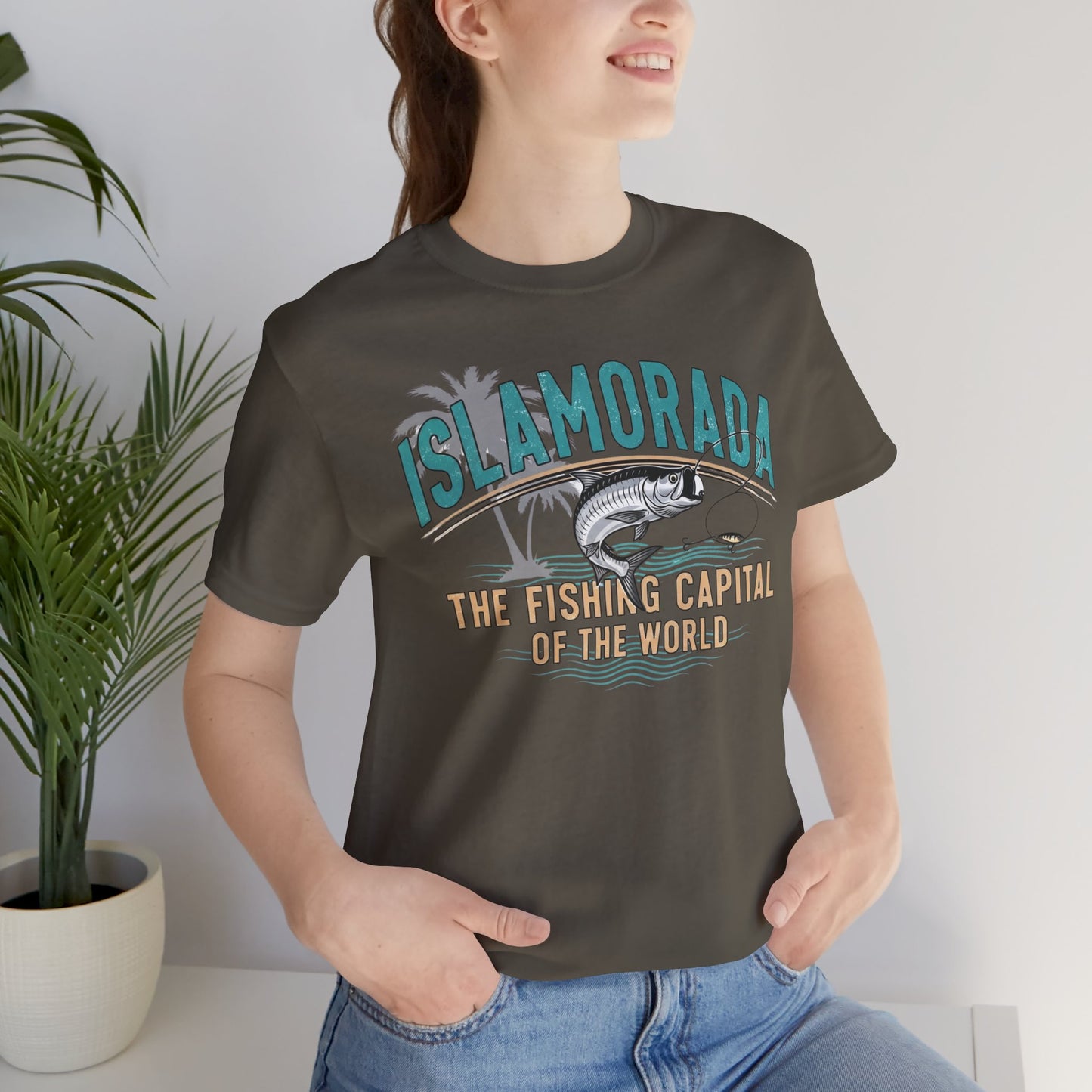 FLORIDA KEYS COLLECTION Islamorada Fishing Capital Tee, Unisex Fishing Shirt, Casual Beach Wear, Summer Vacation Top, Gift for Anglers