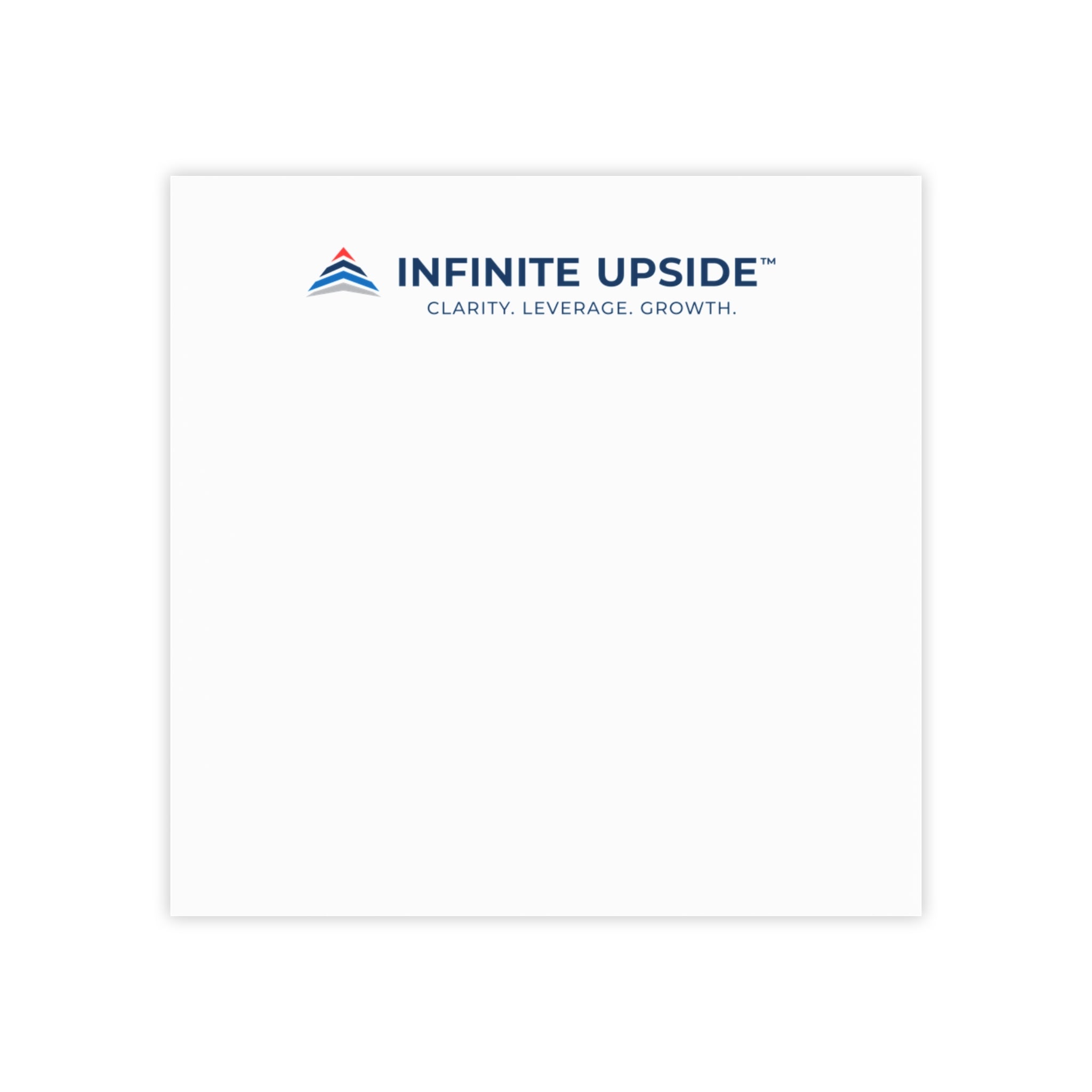 INFINITE UPSIDE™ Branded Post-It Note Pads — Corporate Logo Sticky Notes