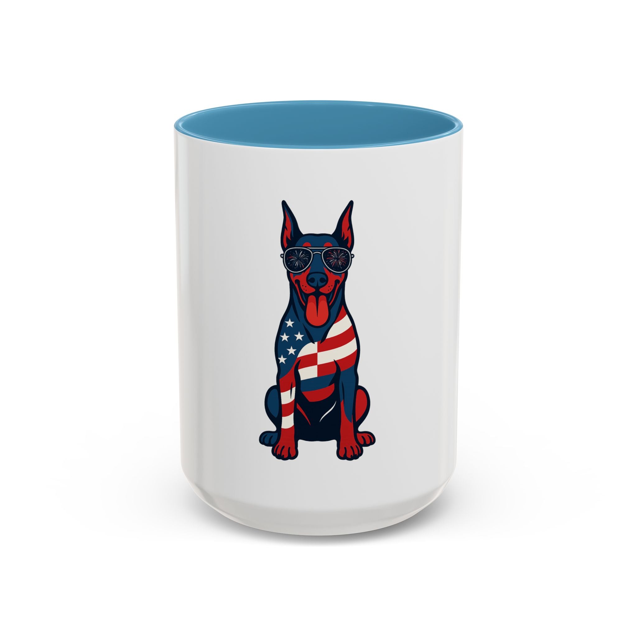 Patriotic Doberman Dog Coffee Mug - Perfect for Dog Lovers, 4th of July Gifts