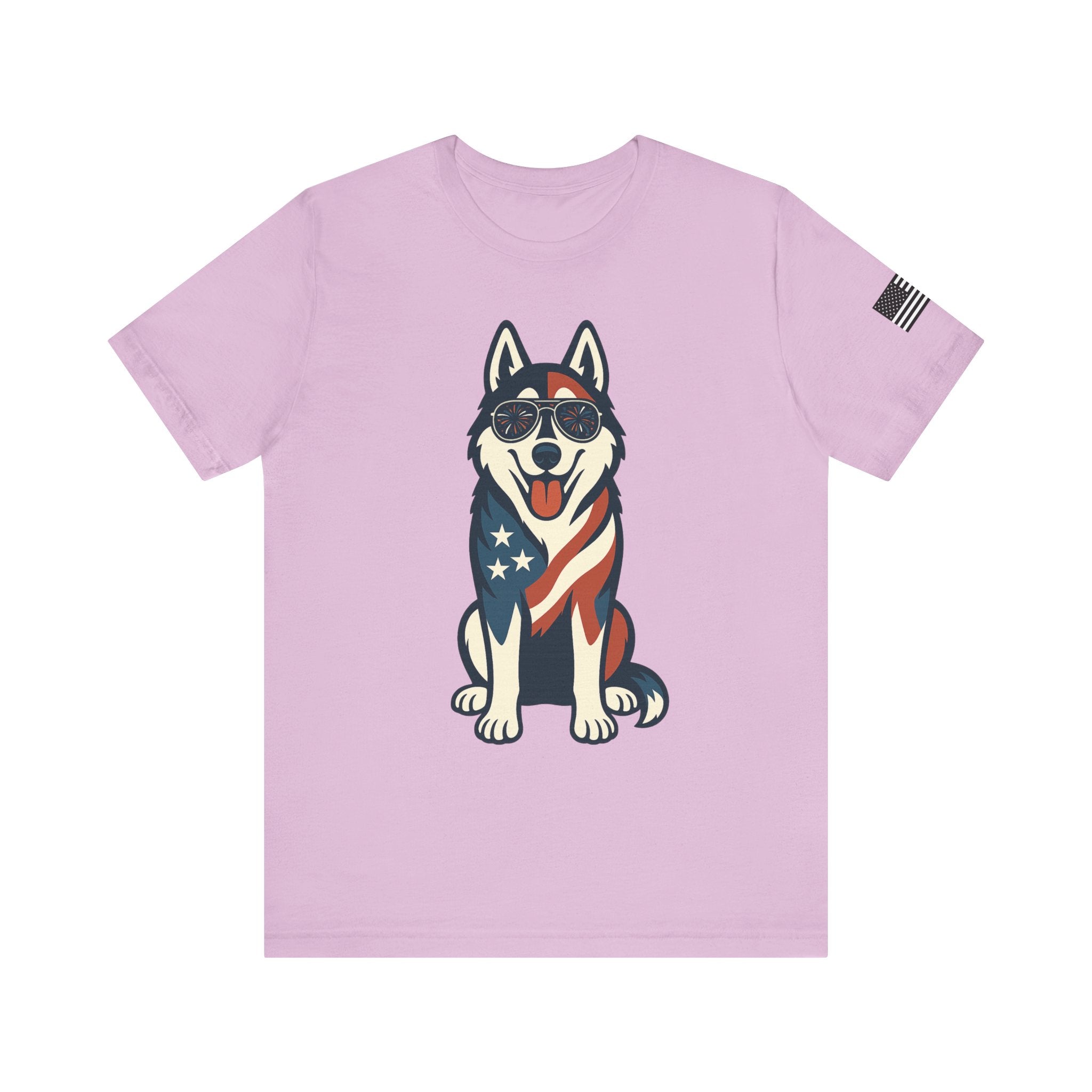 Patriotic Siberian Husky Dog Tee, Unisex T-Shirt, Independence Day Gift