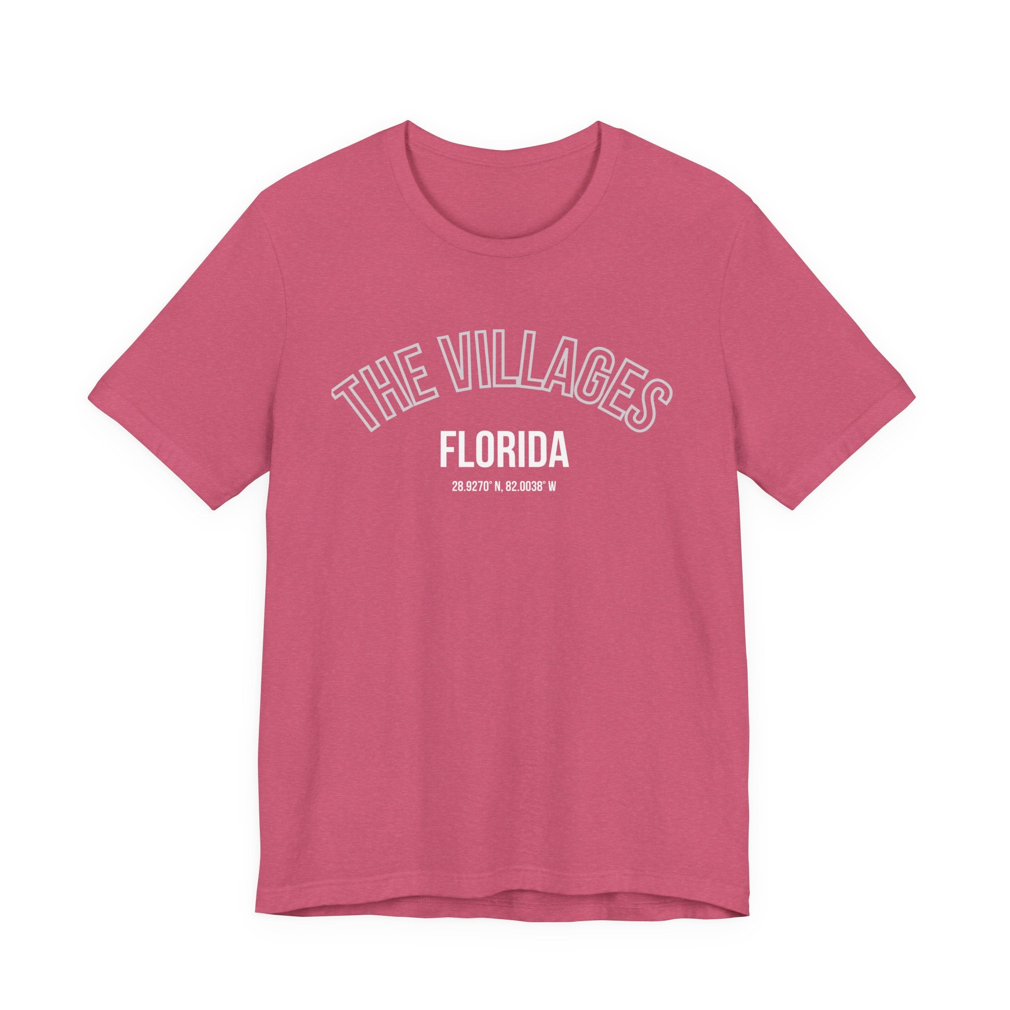 The Villages Florida Unisex Short Sleeve Tee - Trendy Orange T-Shirt