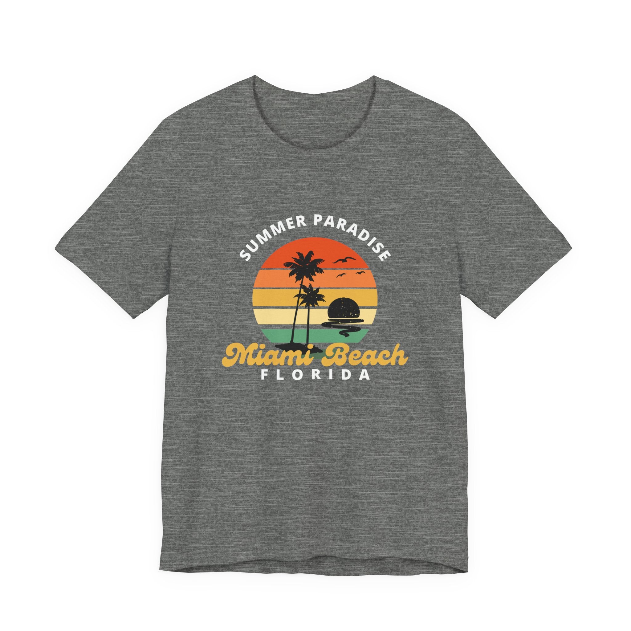 Summer Paradise Miami Beach Tee - Unisex Short Sleeve Shirt