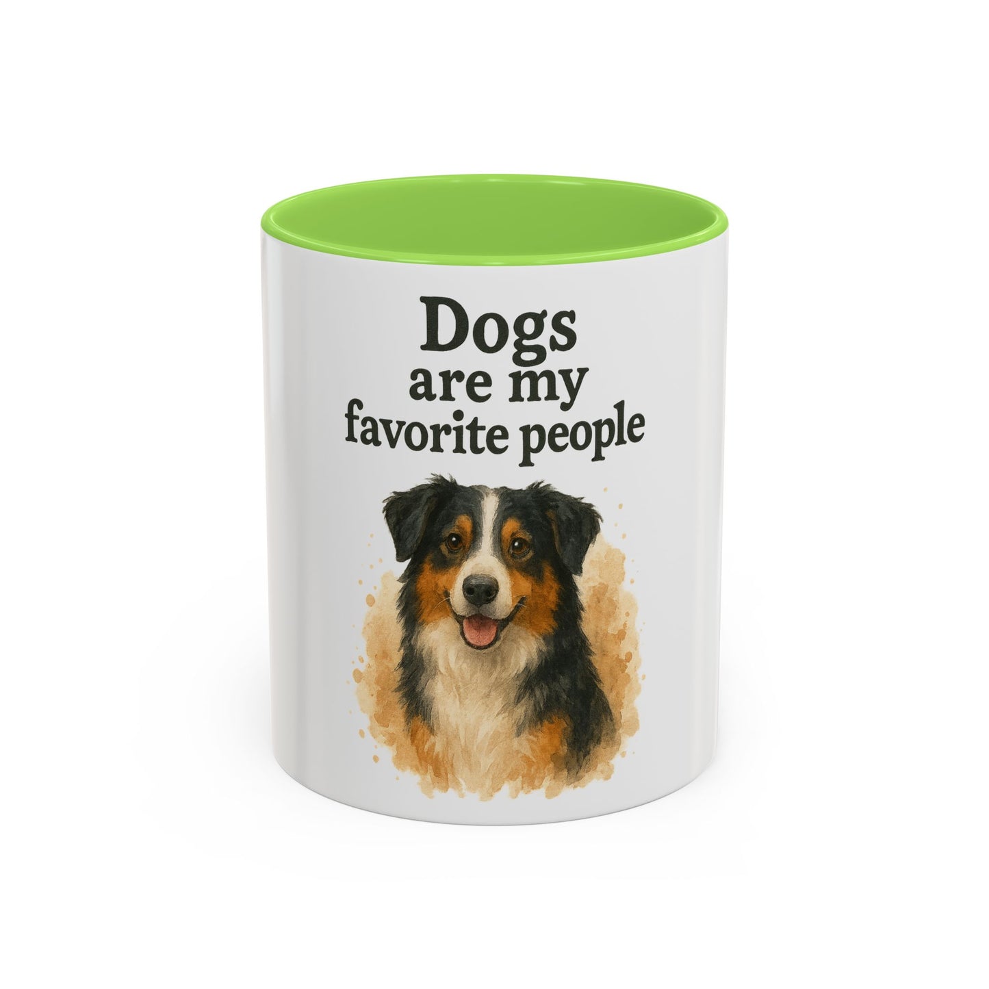 Dog Lovers Colorful Mug - "Dogs are my favorite people" - 11oz