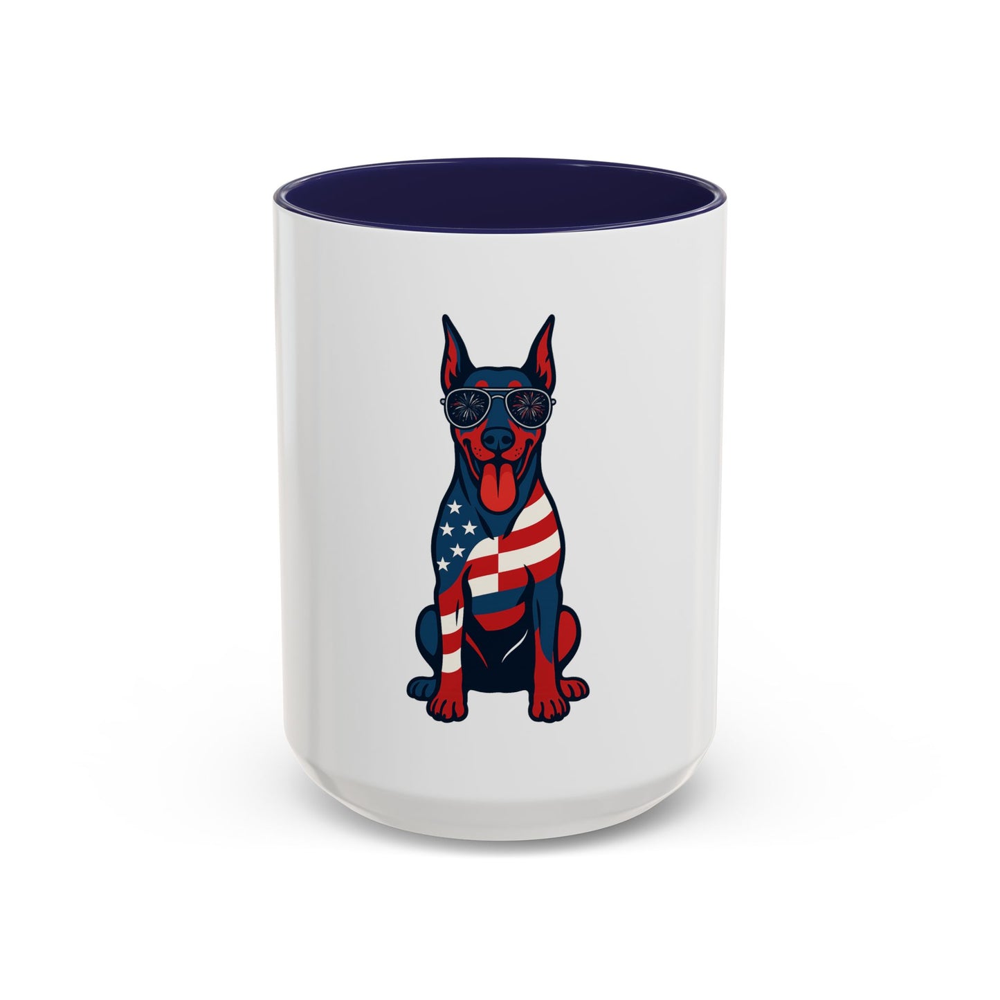 Patriotic Doberman Dog Coffee Mug - Perfect for Dog Lovers, 4th of July Gifts