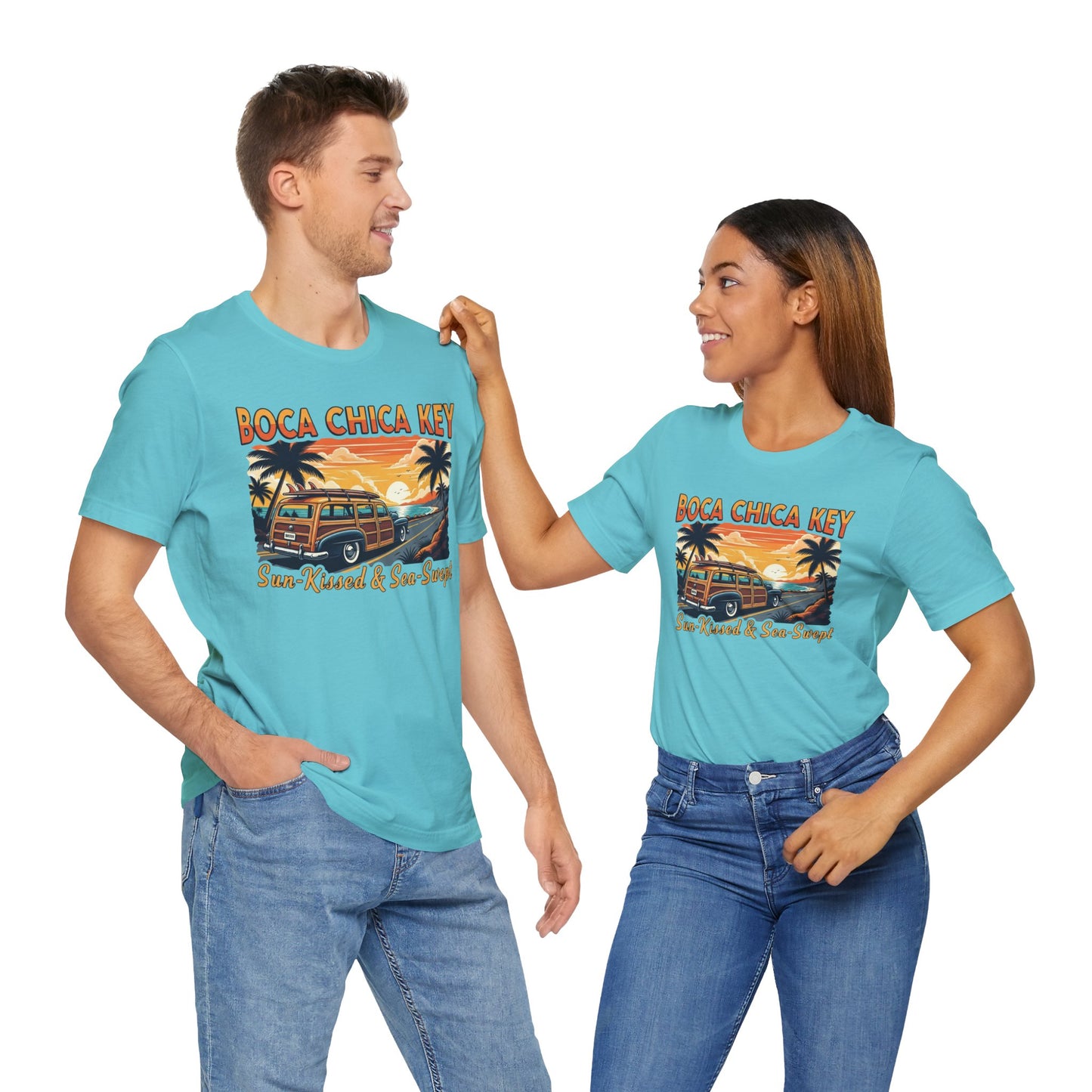 FLORIDA KEYS COLLECTION Boca Chica Key Vintage Tee - Sun-Kissed & Sea-Swept, Unisex Summer Shirt