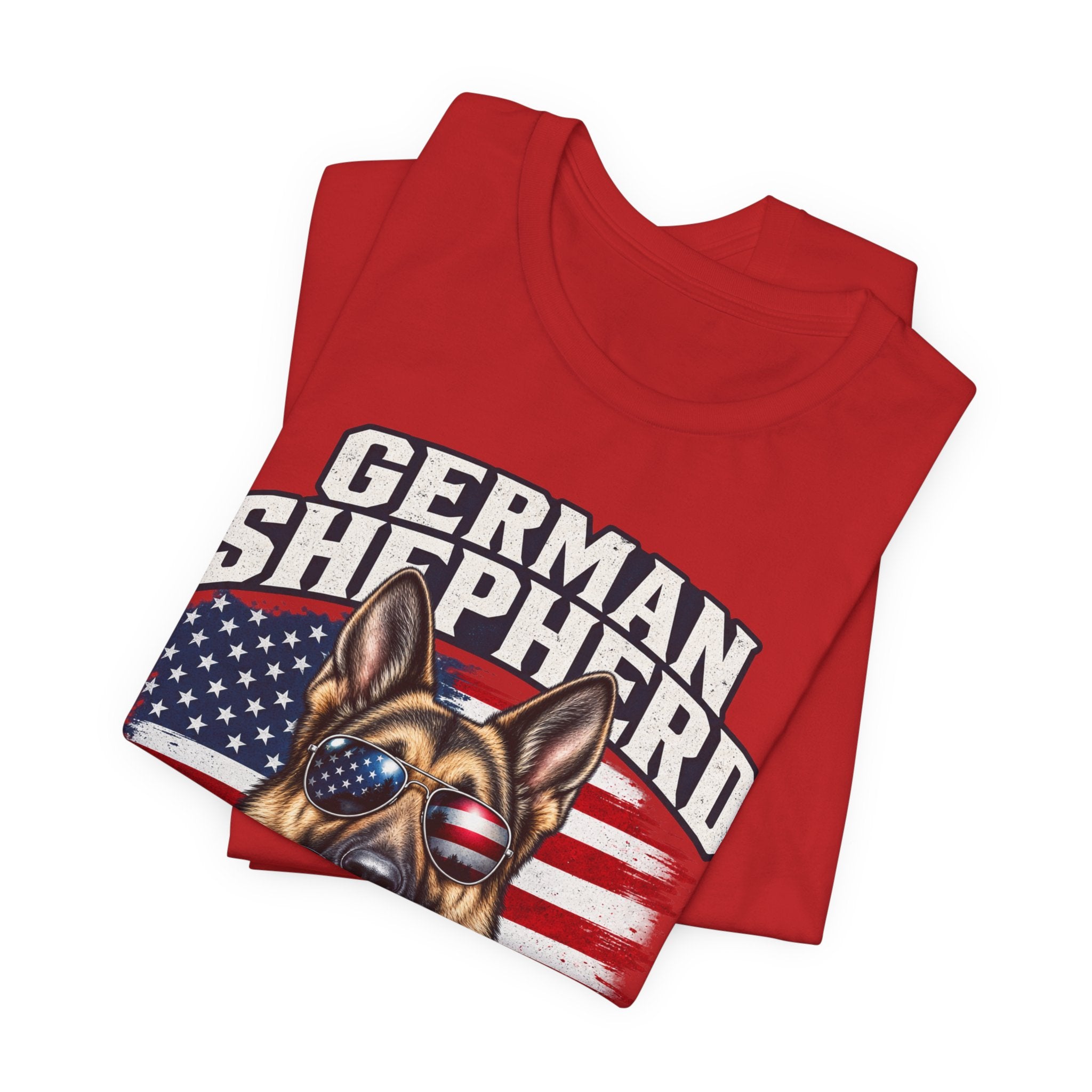 German Shepherd Nation T-Shirt – American Flag Dog Tee for Dog Lovers