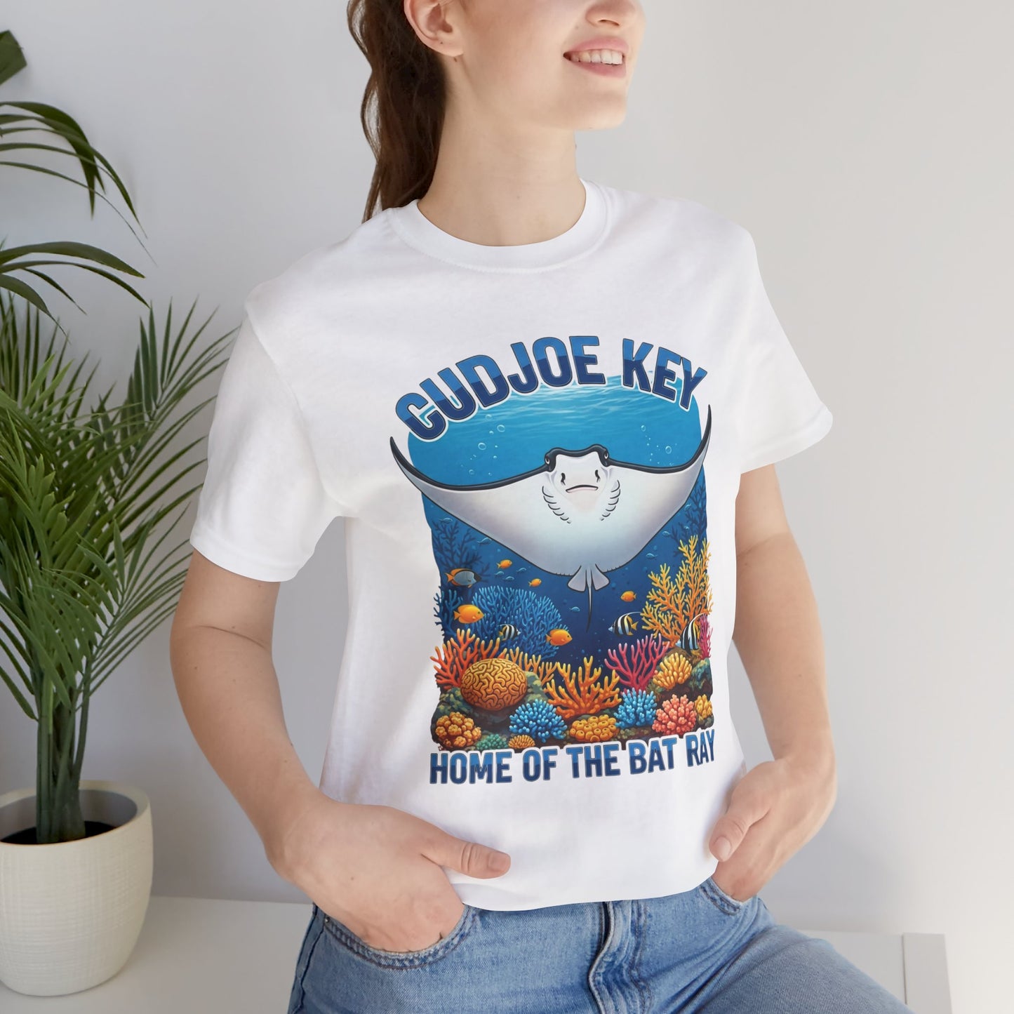 FLORIDA KEYS COLLECTION Cudjoe Key Bat Ray Tee, Unisex Graphic T-Shirt, Beach Apparel