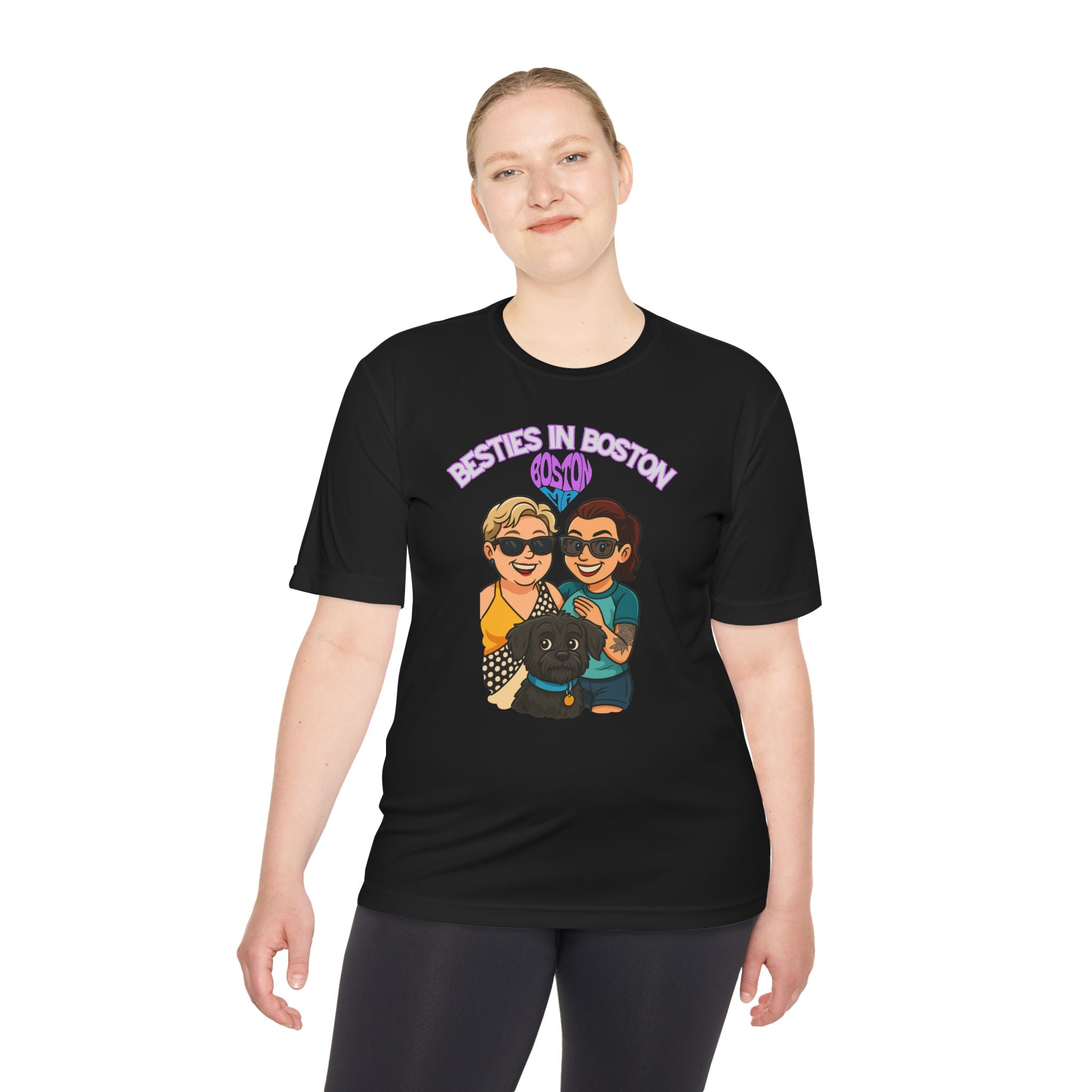 Besties in Boston Unisex Moisture Wicking Tee