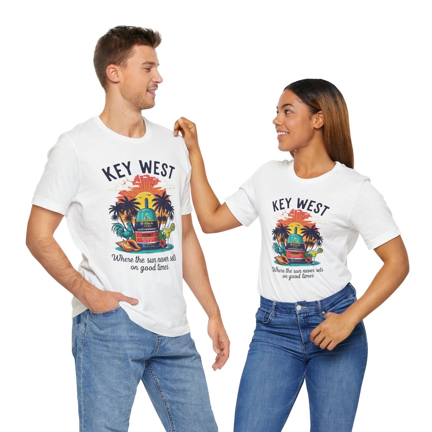 FLORIDA KEYS COLLECTION Key West Sunset Tee, Unisex Jersey T-Shirt, Beach Vibes Shirt