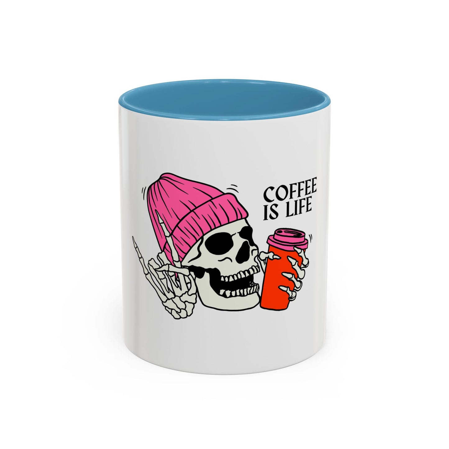 Skull Coffee Mug – "Coffee is Life" – Fun Gothic Design for Coffee Lovers