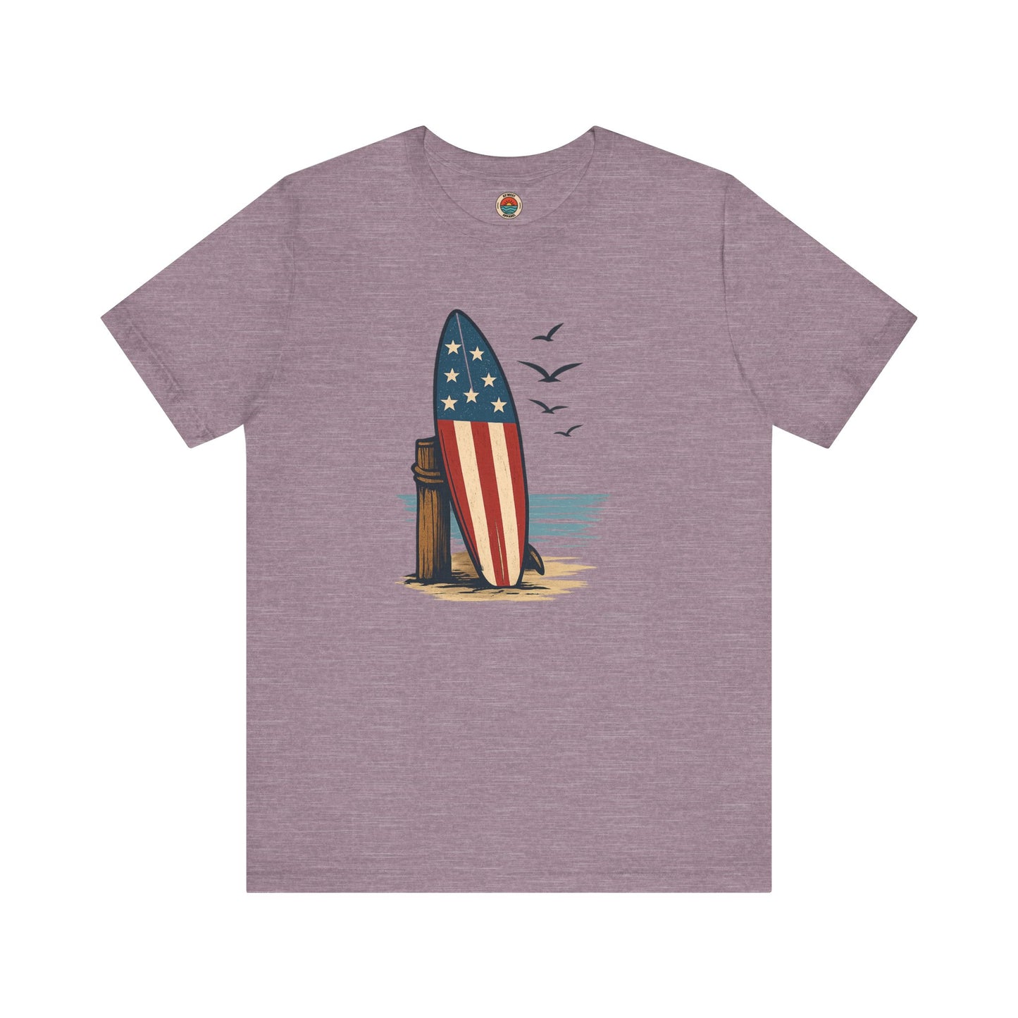 Patriotic Surfing T-Shirt | Unisex Tee for Summer