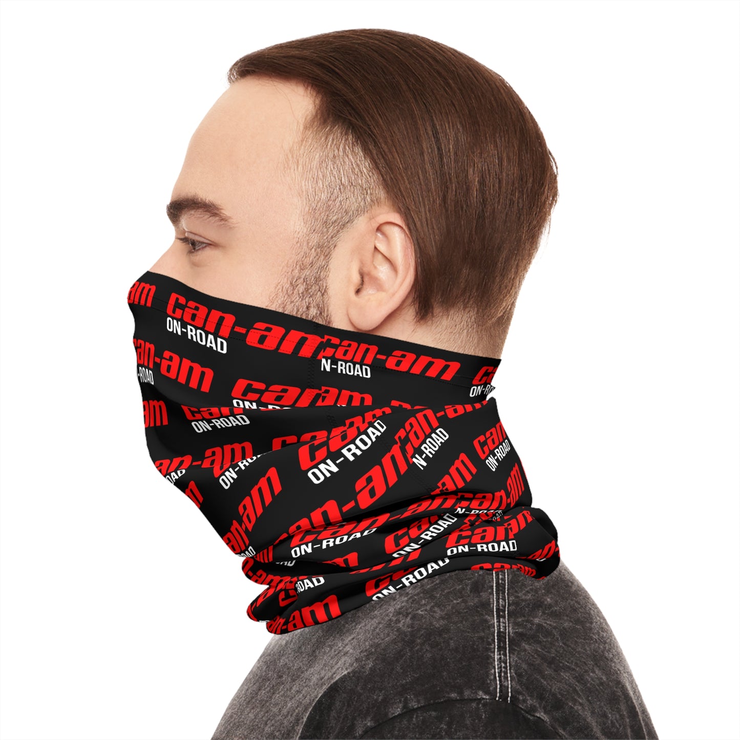 CAN-AM CORE Logo Neck Gaiter — CAN-AM On-Road Red Pattern Face Shield