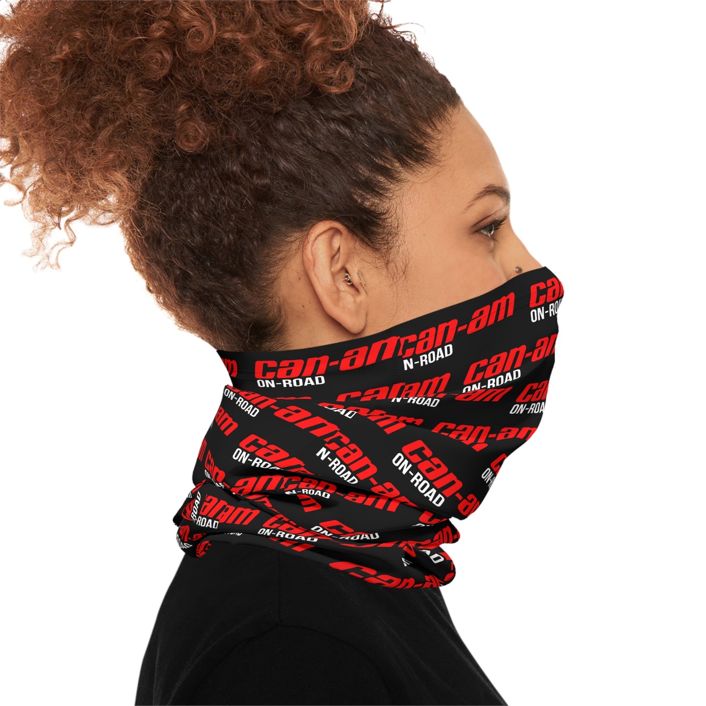 CAN-AM CORE Logo Neck Gaiter — CAN-AM On-Road Red Pattern Face Shield