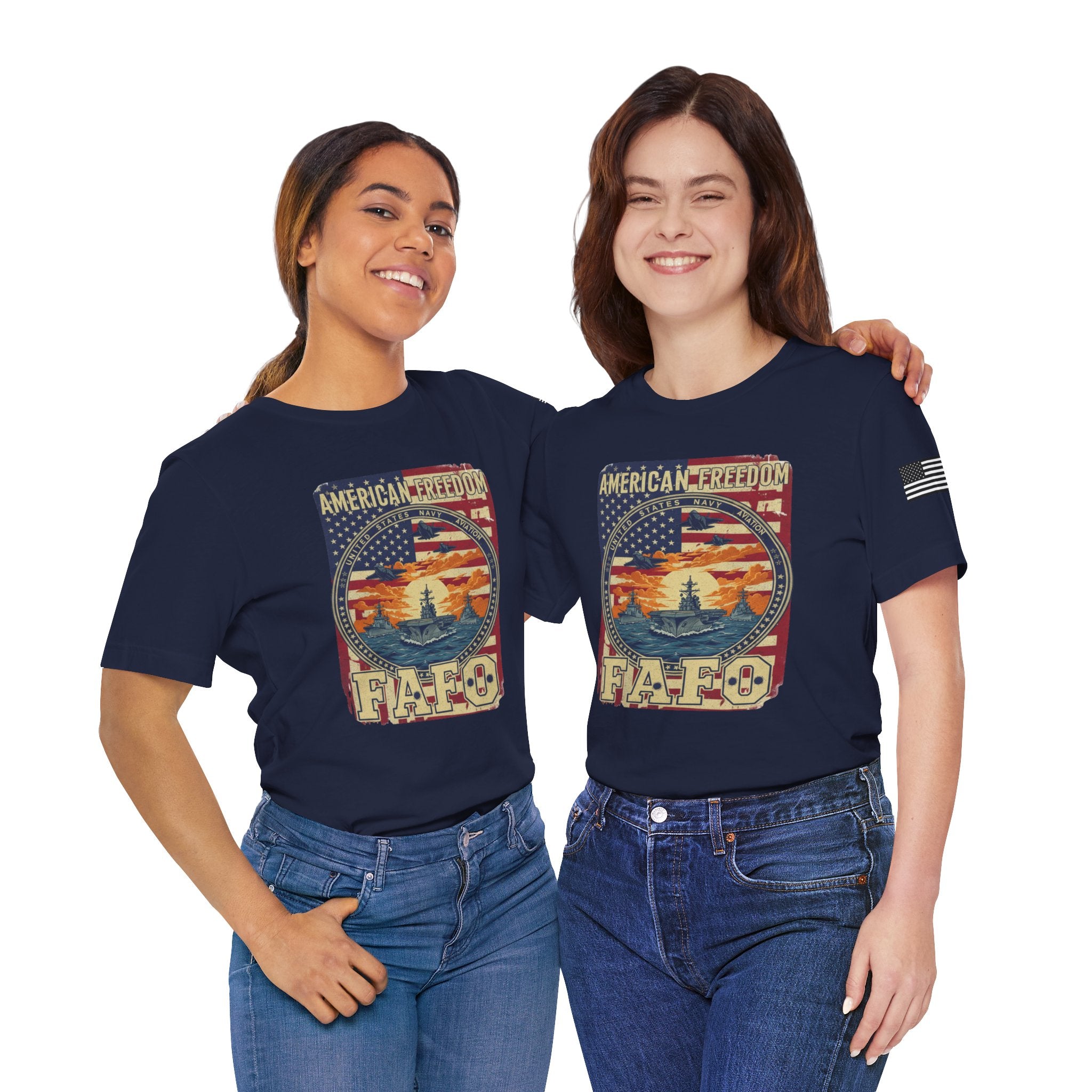 Patriotic Freedom Tee | Unisex Short Sleeve Shirt, American Flag Shirt, Casual Wear, Gift for Veterans