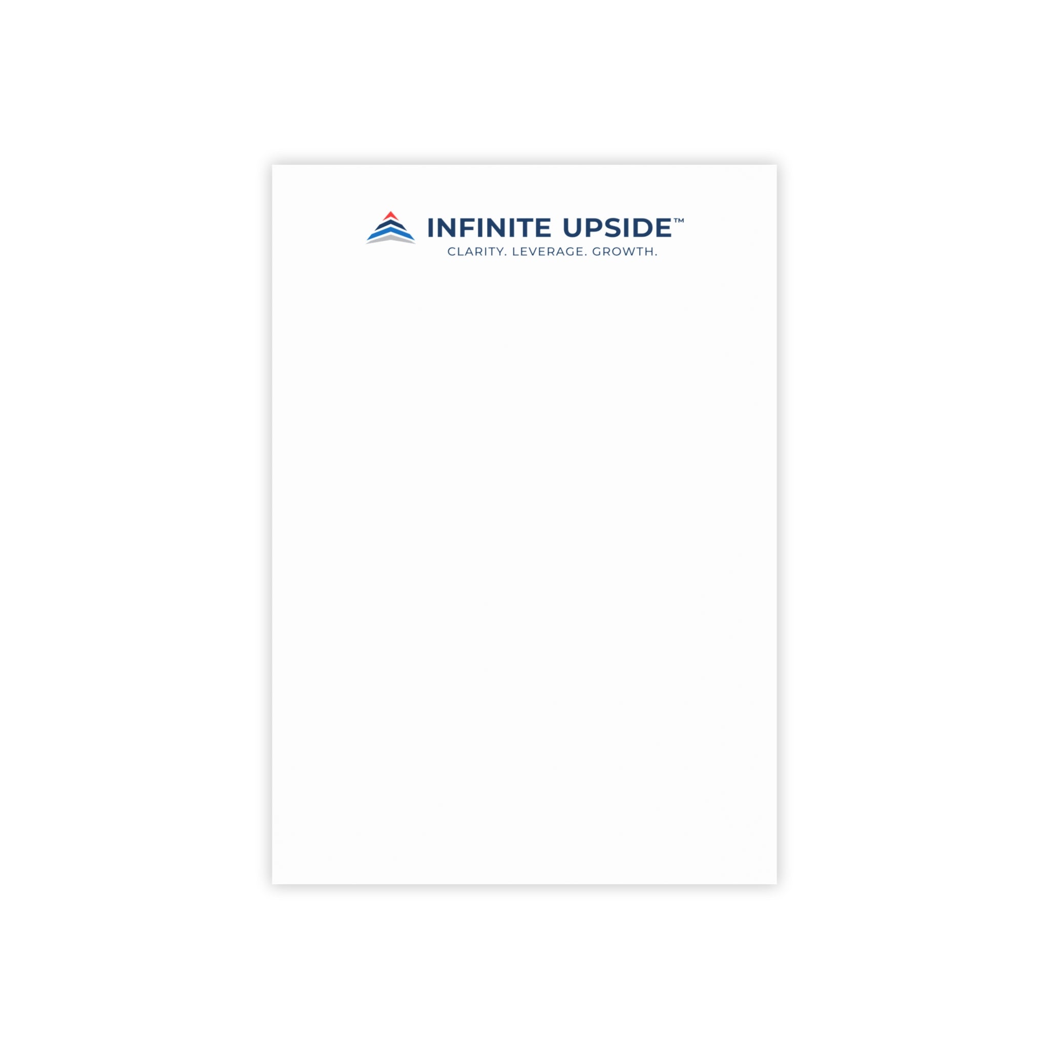 INFINITE UPSIDE™ Branded Post-It Note Pads — Corporate Logo Sticky Notes
