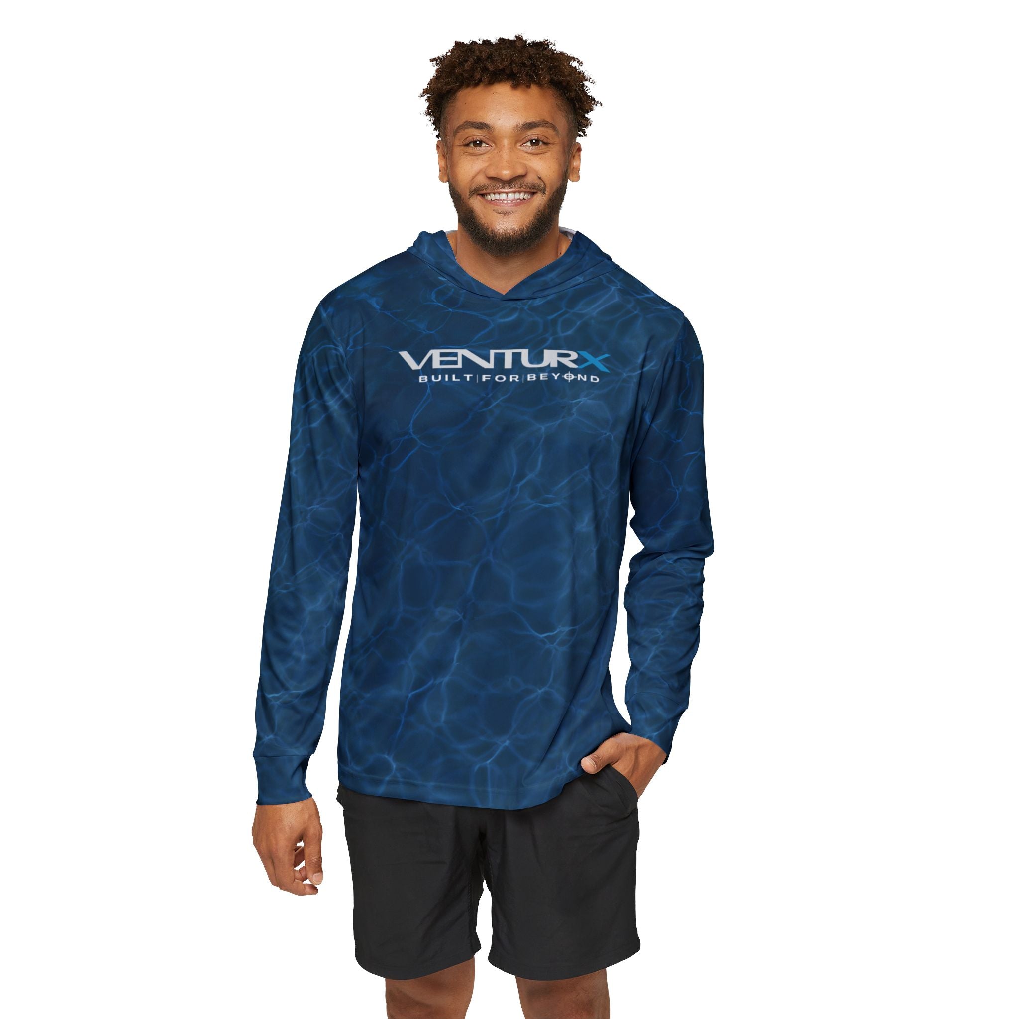 VENTURX™ Men's Sports Water-Inspired Warmup Hoodie, Athletic Hoodie UPF 50+