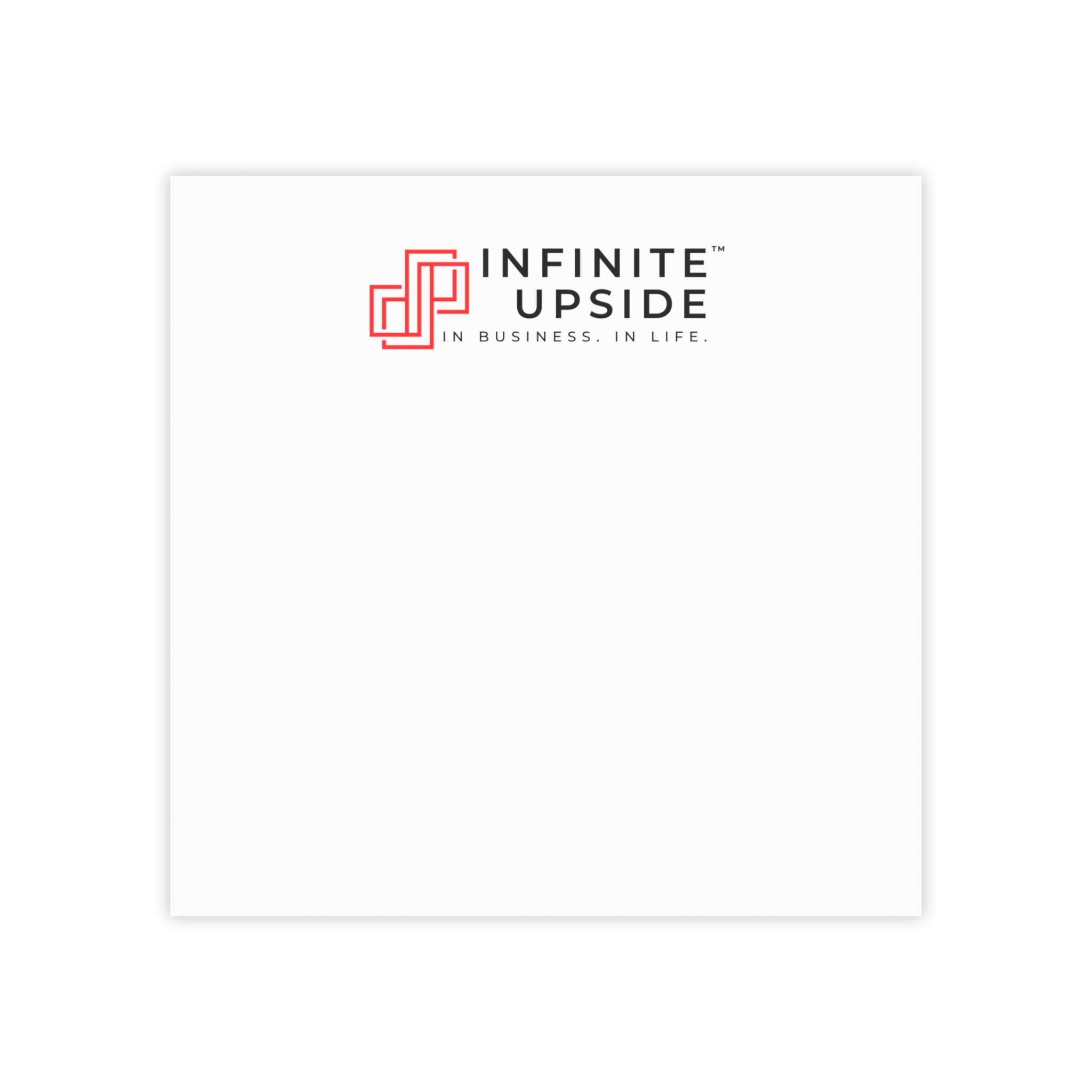 Infinite Upside™ Branded Post-It Note Pads — Corporate Logo Sticky Notes