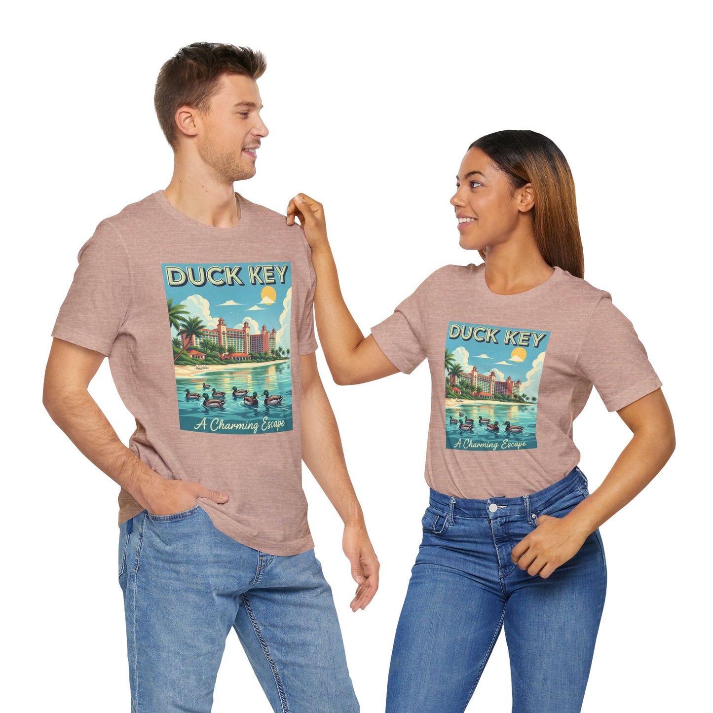 FLORIDA KEYS COLLECTION Vintage Duck Key Escape Tee, Relaxed Summer Vibe Shirt, Travel Themed Unisex Tee