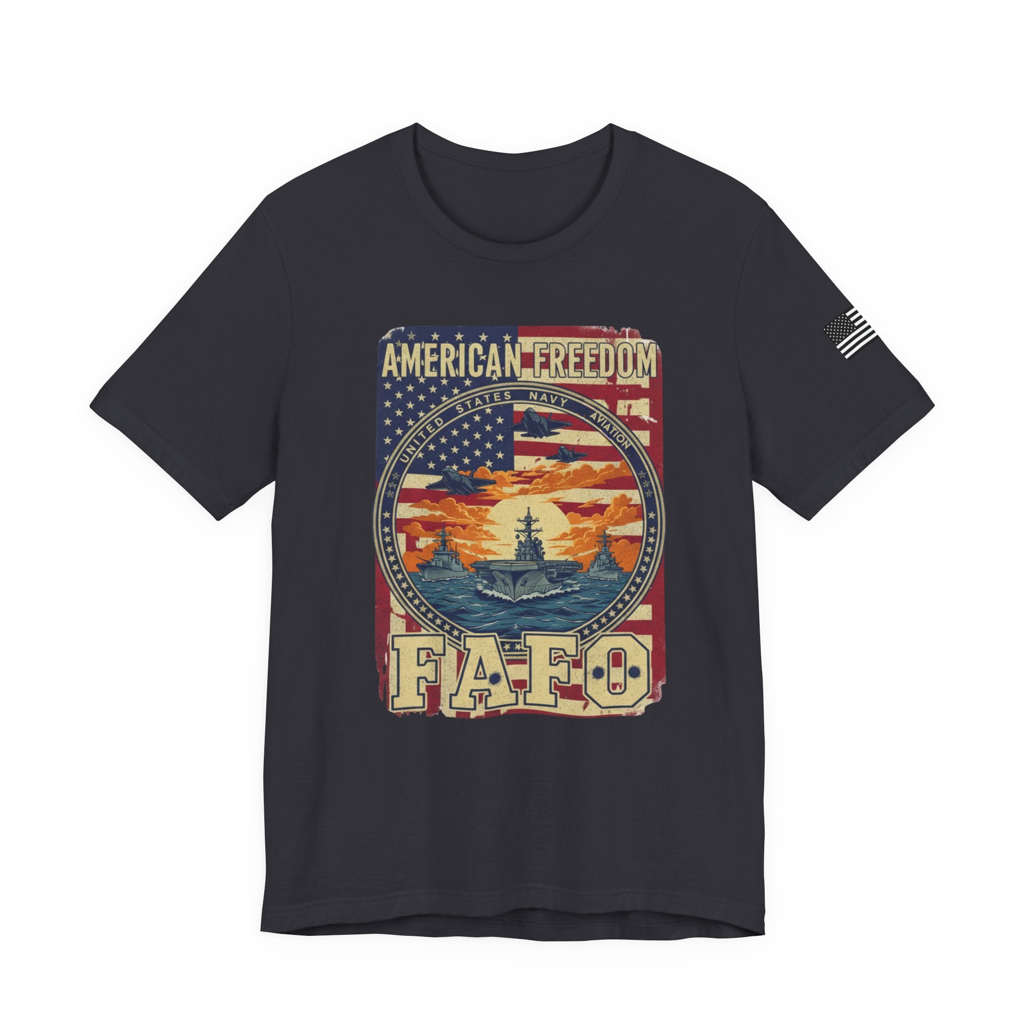 Patriotic Freedom Tee | Unisex Short Sleeve Shirt, American Flag Shirt, Casual Wear, Gift for Veterans