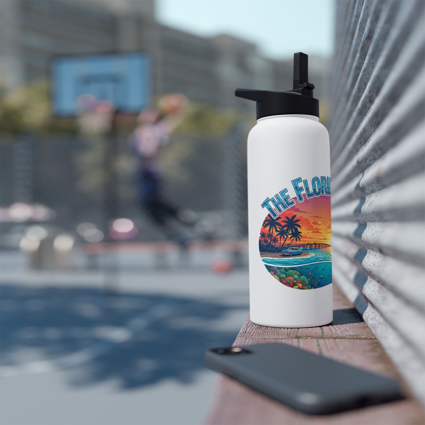 Florida Keys Water Bottle, Florida Vibes for Hydration, Eco-Friendly Travel Mug