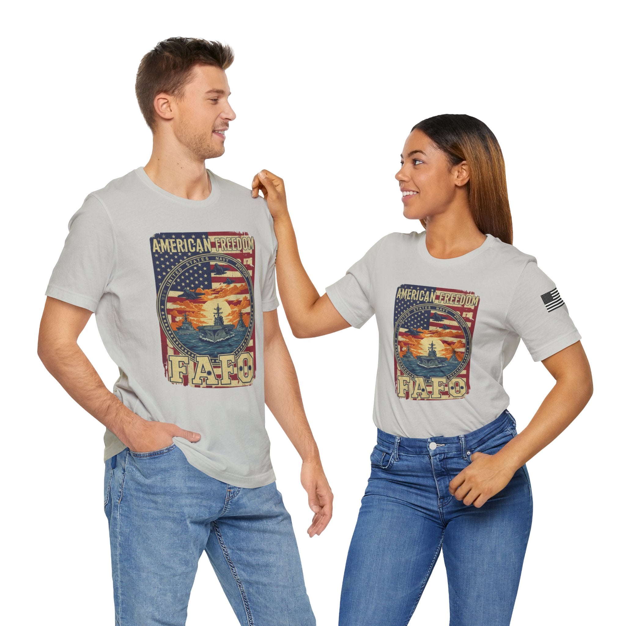 Patriotic Freedom Tee | Unisex Short Sleeve Shirt, American Flag Shirt, Casual Wear, Gift for Veterans